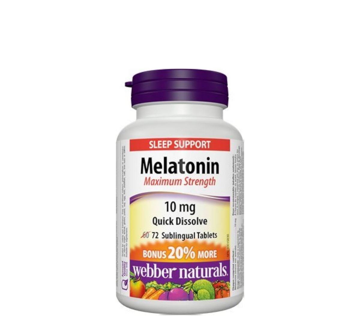 Melatonin 10 mg Quick Dissolve (*72 Sublingual Tablets)
