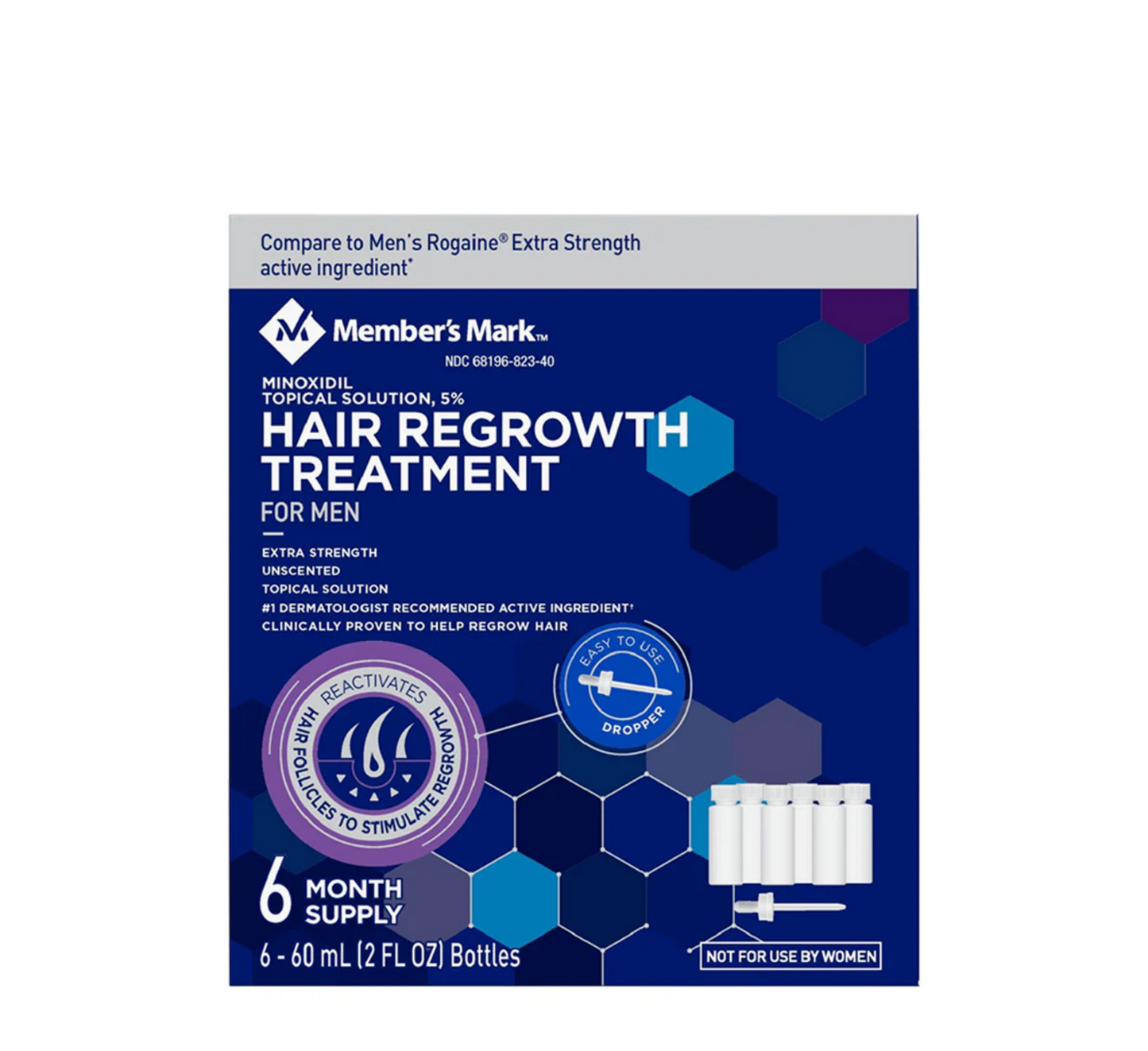 Member's Mark 5% Minoxidil Solution - Hair Regrowth Treatment for Men (6 months supply)