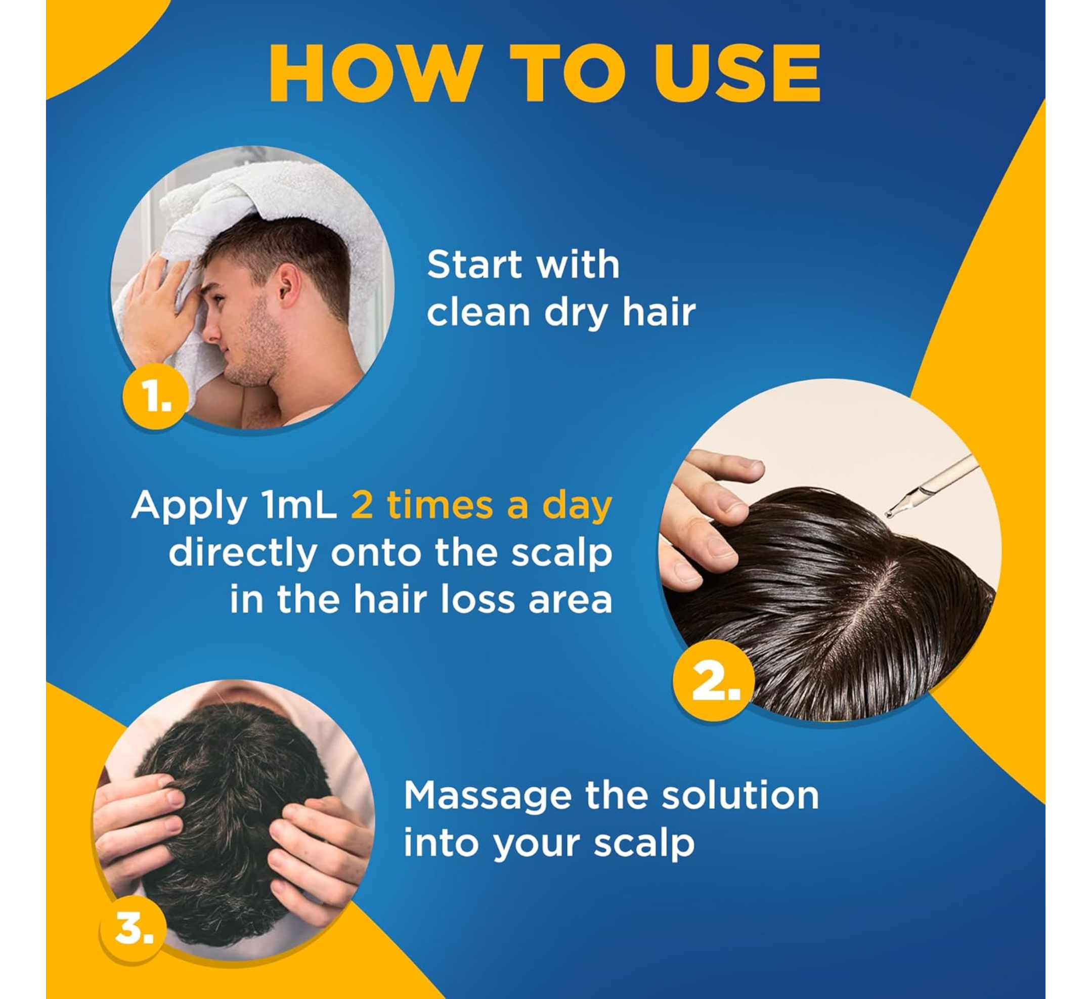 Minoxidil Topical Solution USP 5% - Hair Regrowth Treatment for Men (6x60ml)