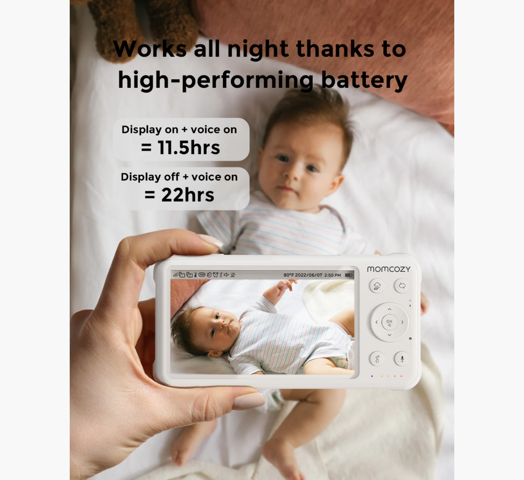 Momcozy 1080P High - Performance Video Baby Monitor BM01