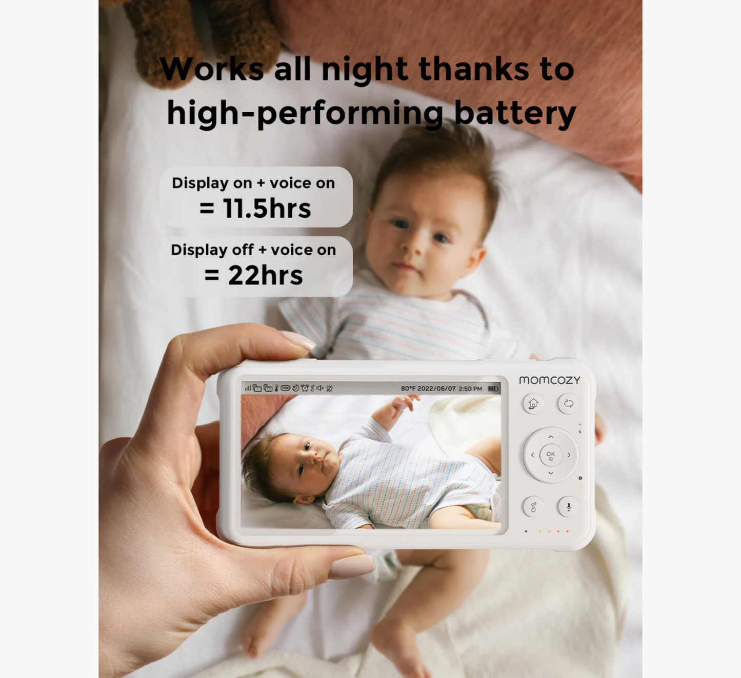 Monitor për Bebe me Video dhe Performancë të Lartë Momcozy 1080P BM01 