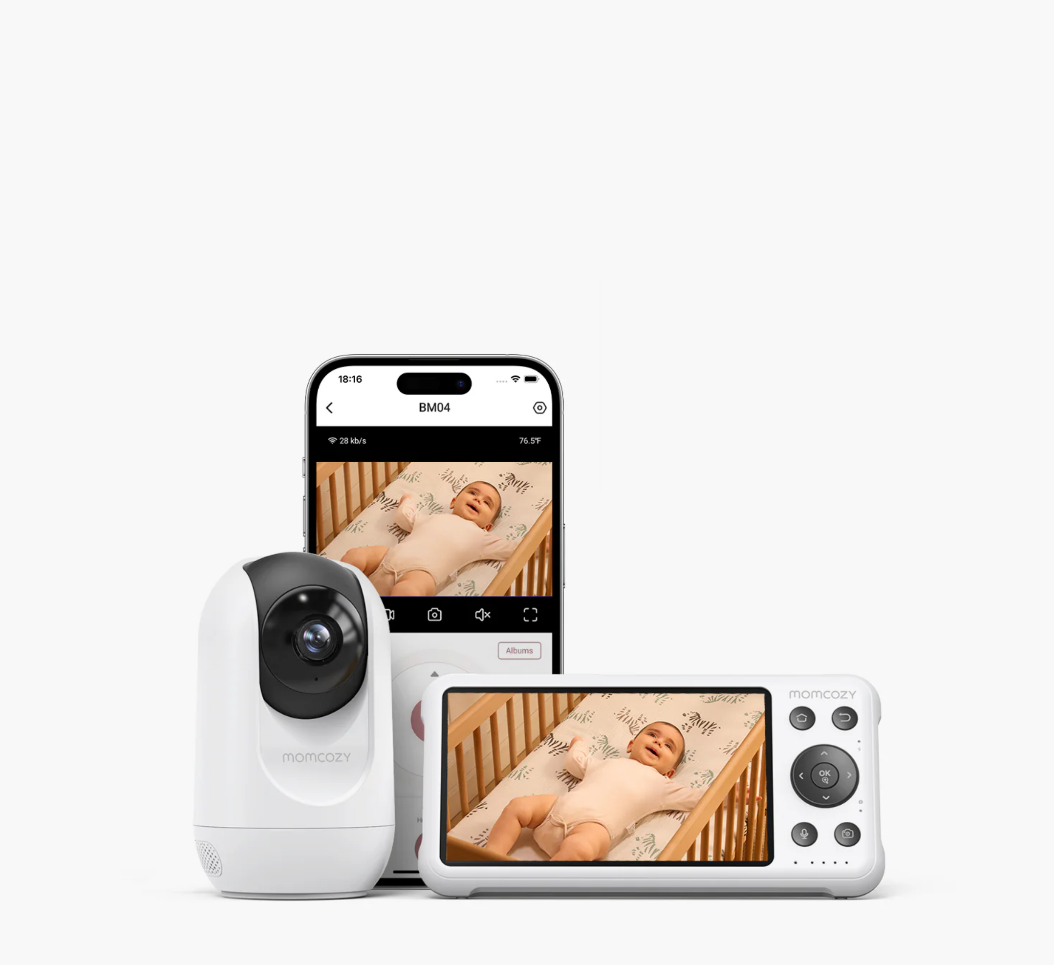 Momcozy 5-Inch Dual-mode Smart Baby Monitor - BM04