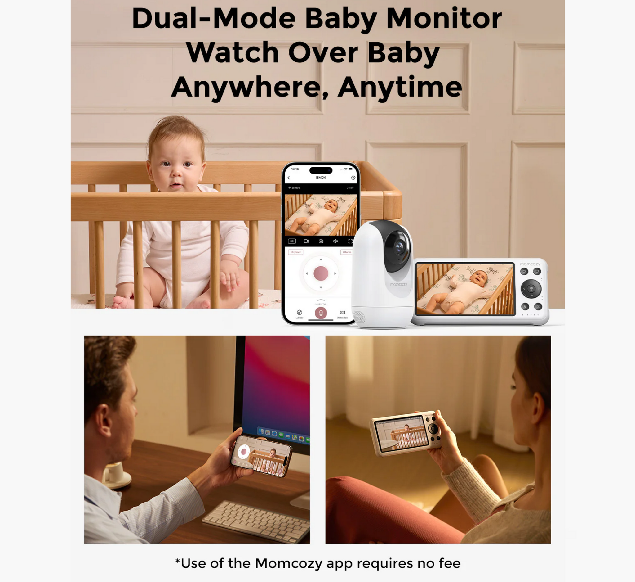 Monitor i Mençur për Bebe Momcozy 5 Inç me Dy Mode - BM04