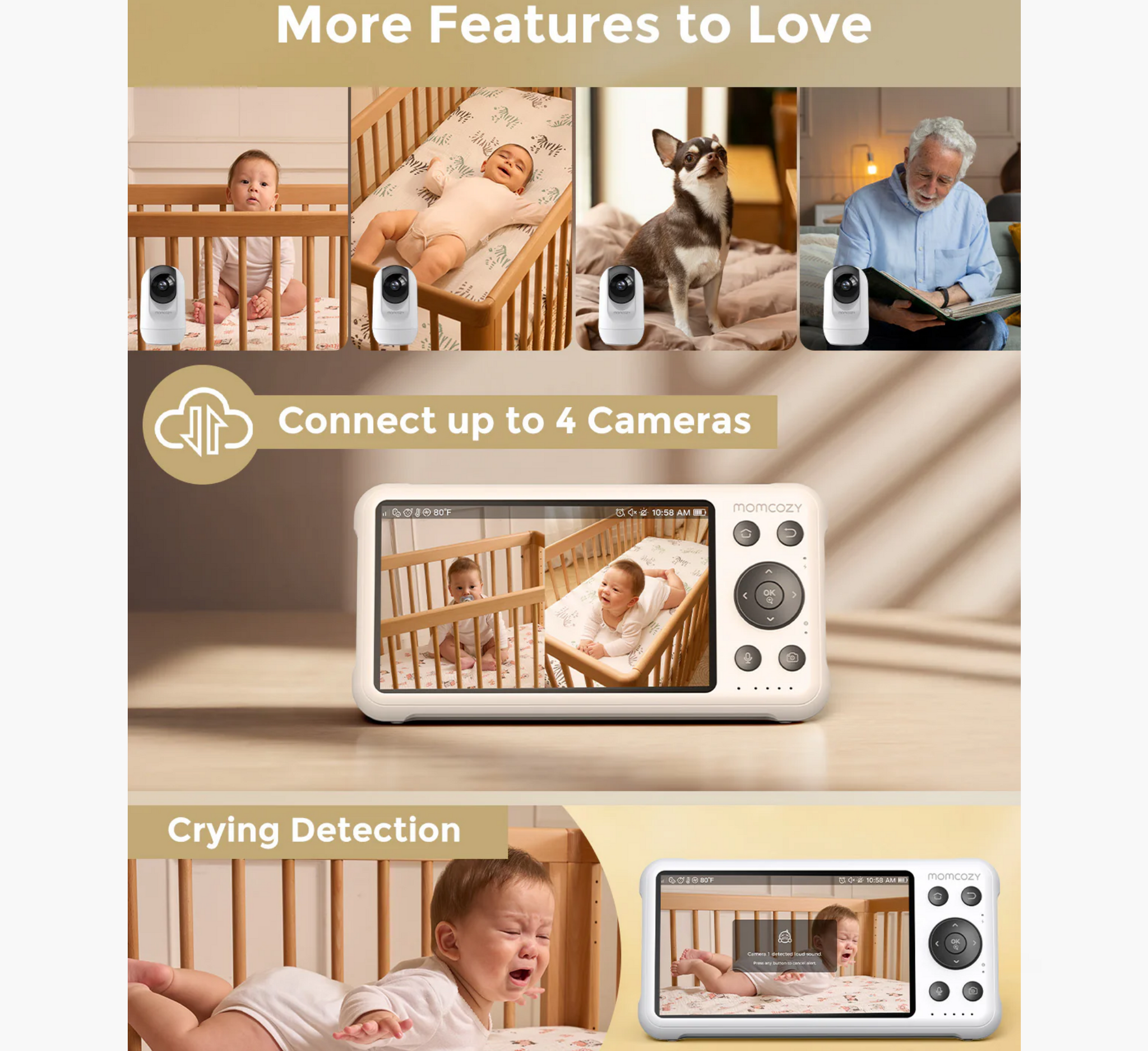 Monitor i Mençur për Bebe Momcozy 5 Inç me Dy Mode - BM04