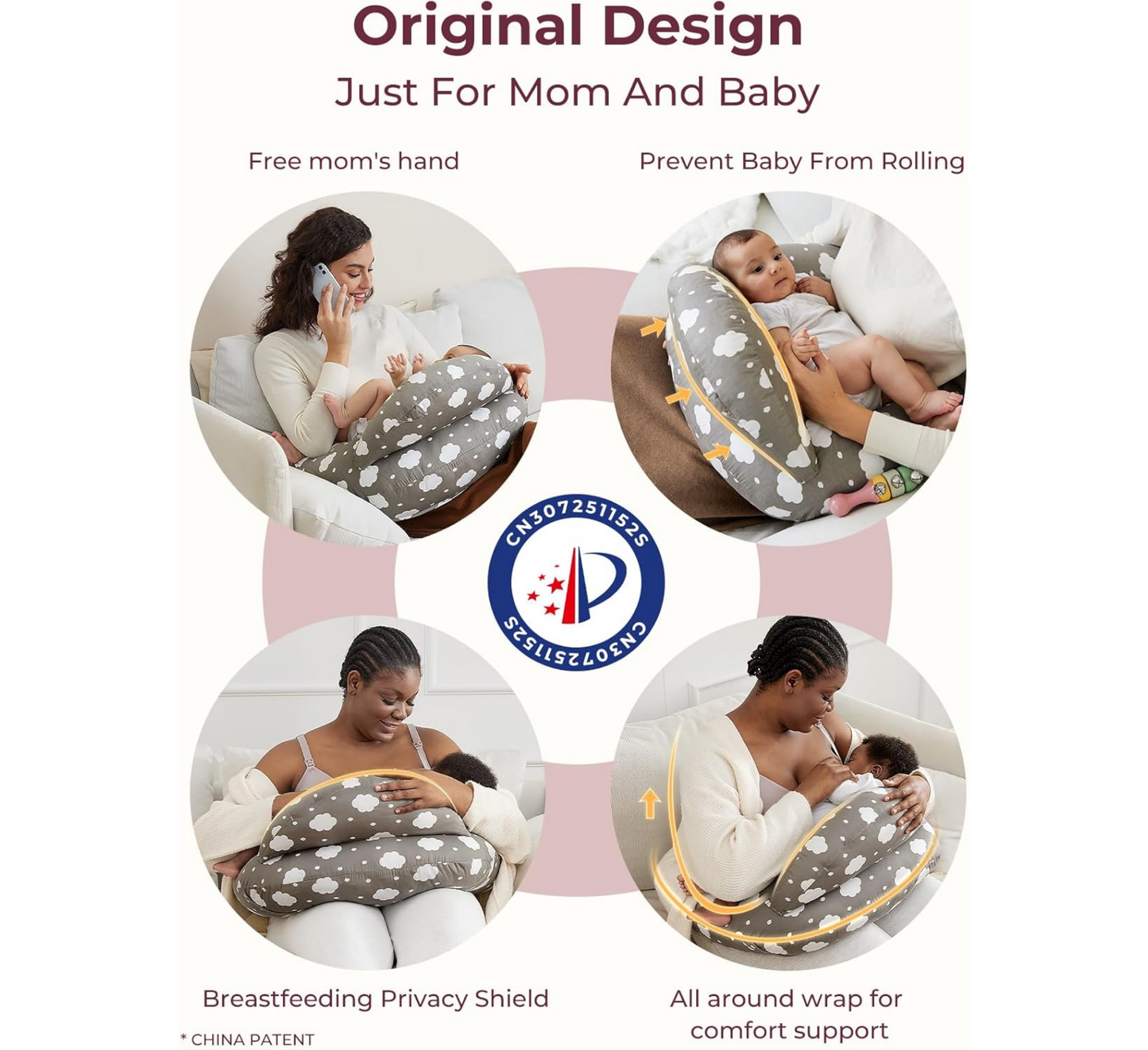 Jastëk i rregullueshëm për ushqyerjen me gji Momcozy