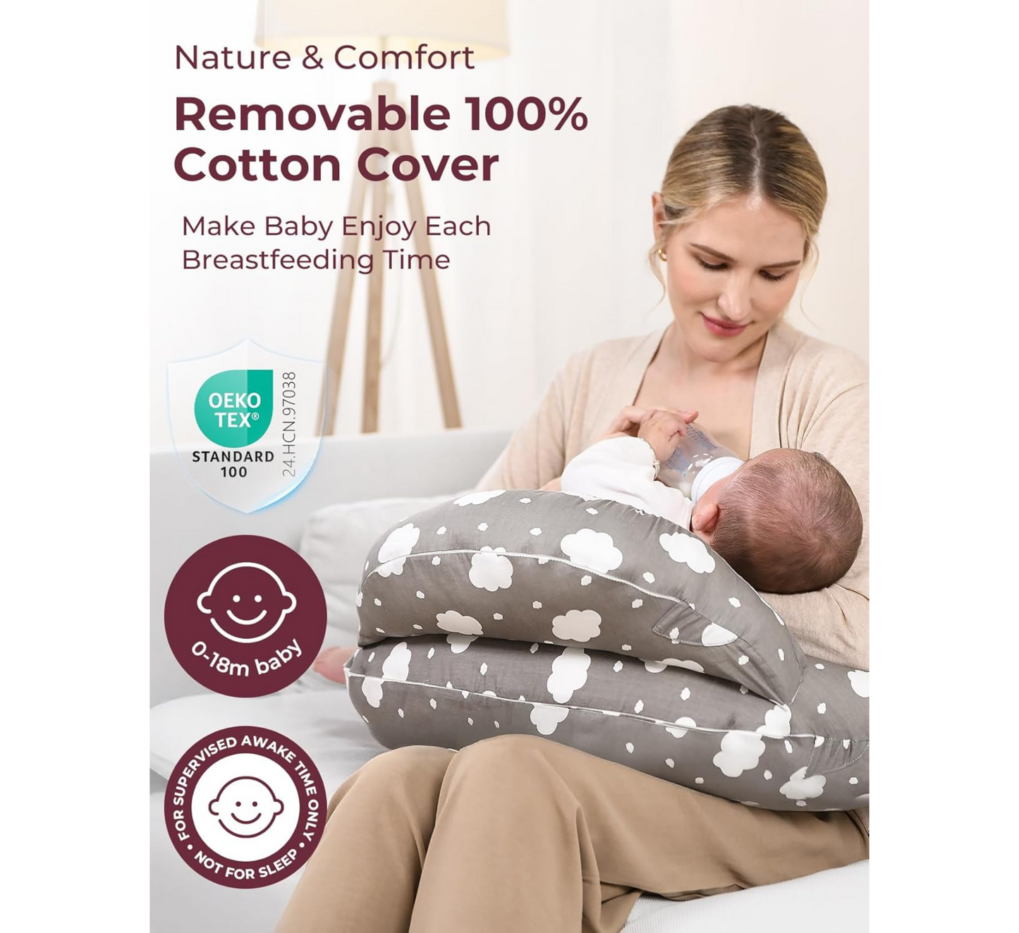 Jastëk i rregullueshëm për ushqyerjen me gji Momcozy