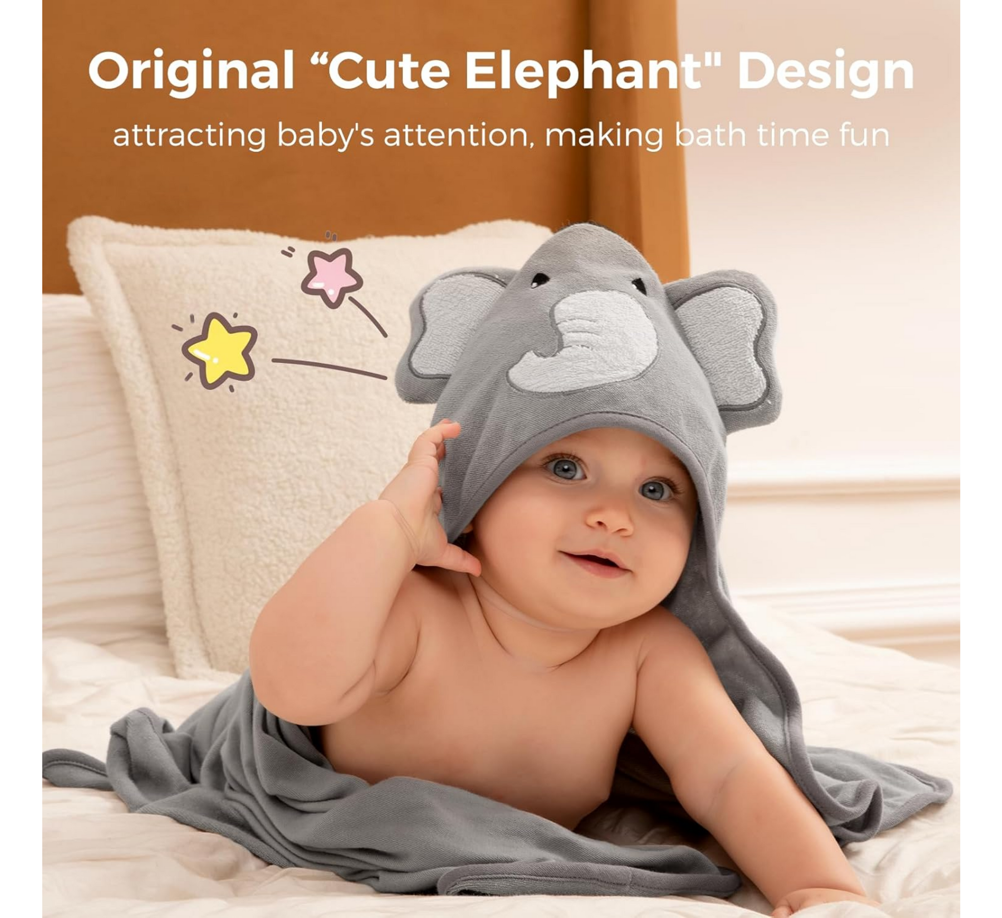 Set peshqirësh dhe pecetash me kapuç për bebe Momcozy