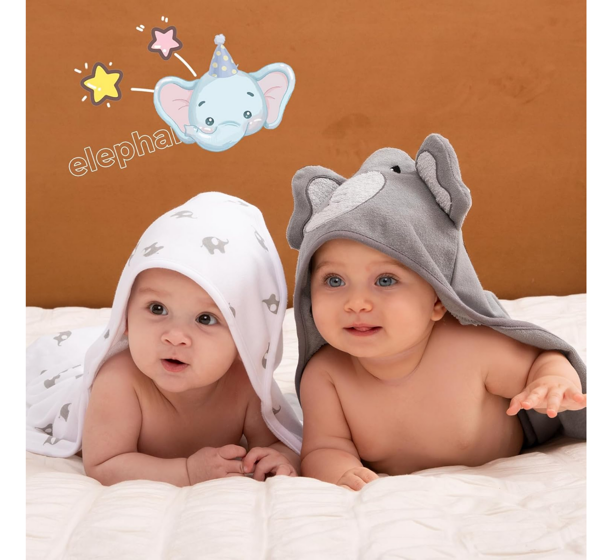 Set peshqirësh dhe pecetash me kapuç për bebe Momcozy