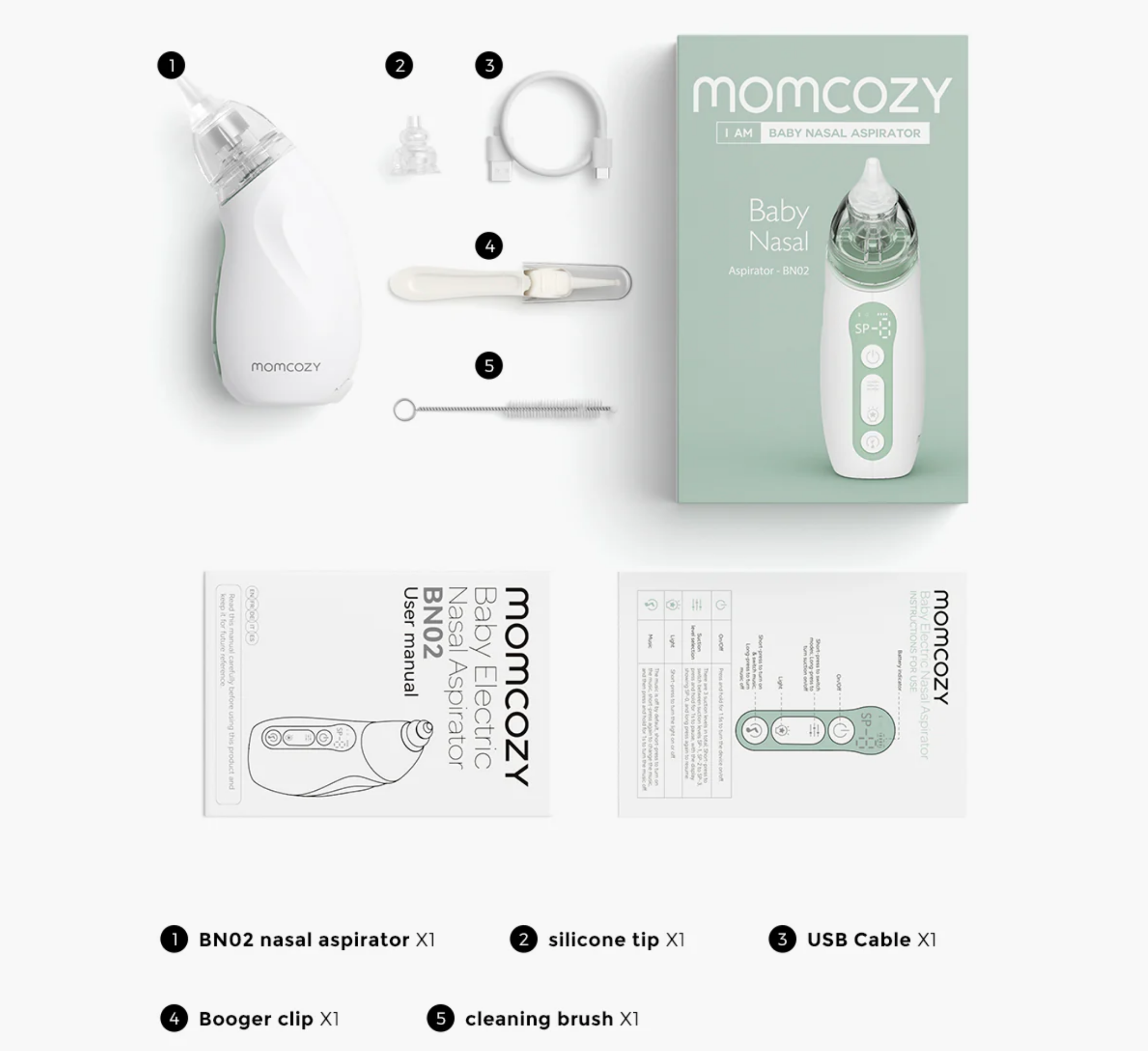 Momcozy Baby Nasal Aspirator- Long Battery Life