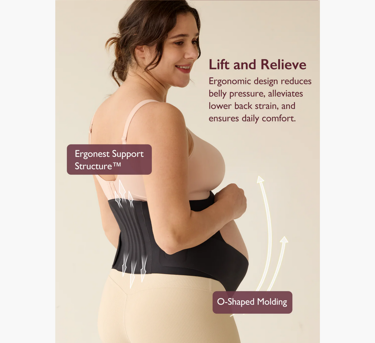 Momcozy BellyEmbrace - Rrip barku Ergonest për shtatzëni 