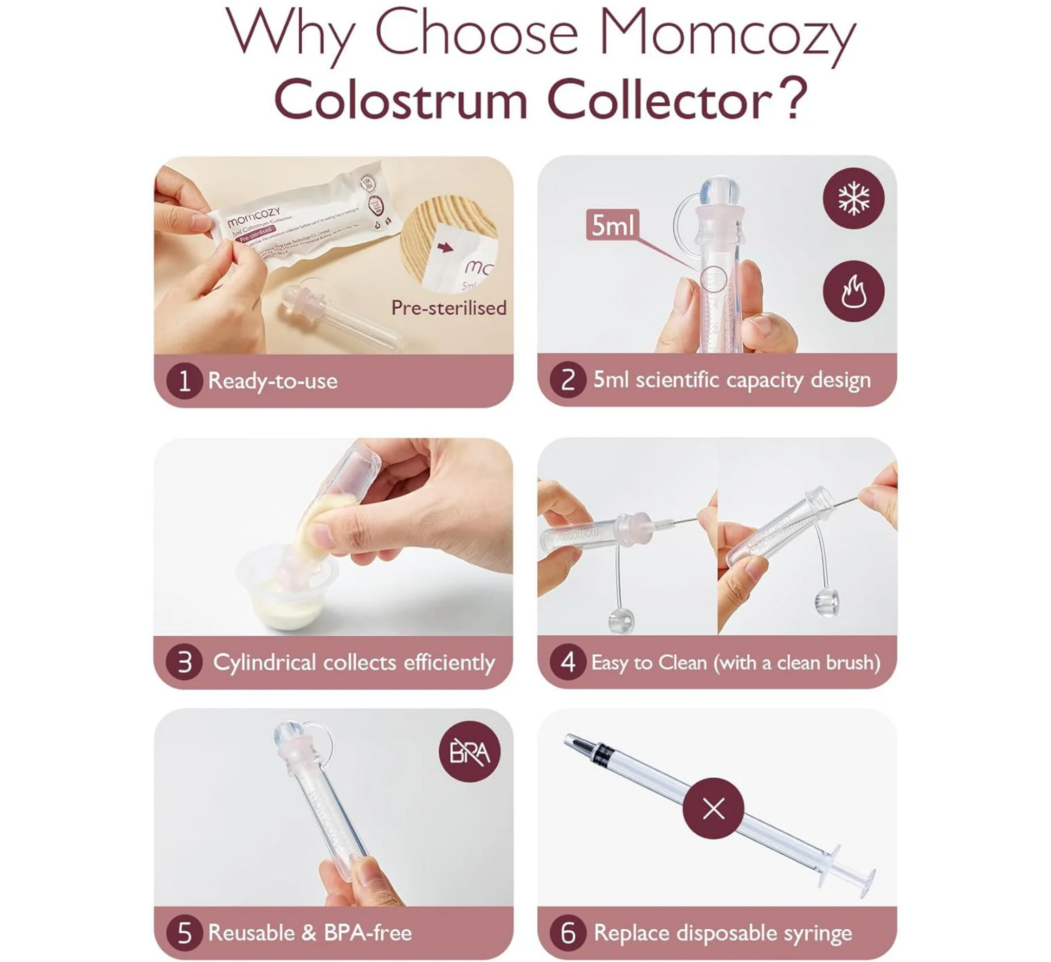 Mbledhës i ripërdorshëm i qumështit të gjirit Momcozy Colostrum *2 copë