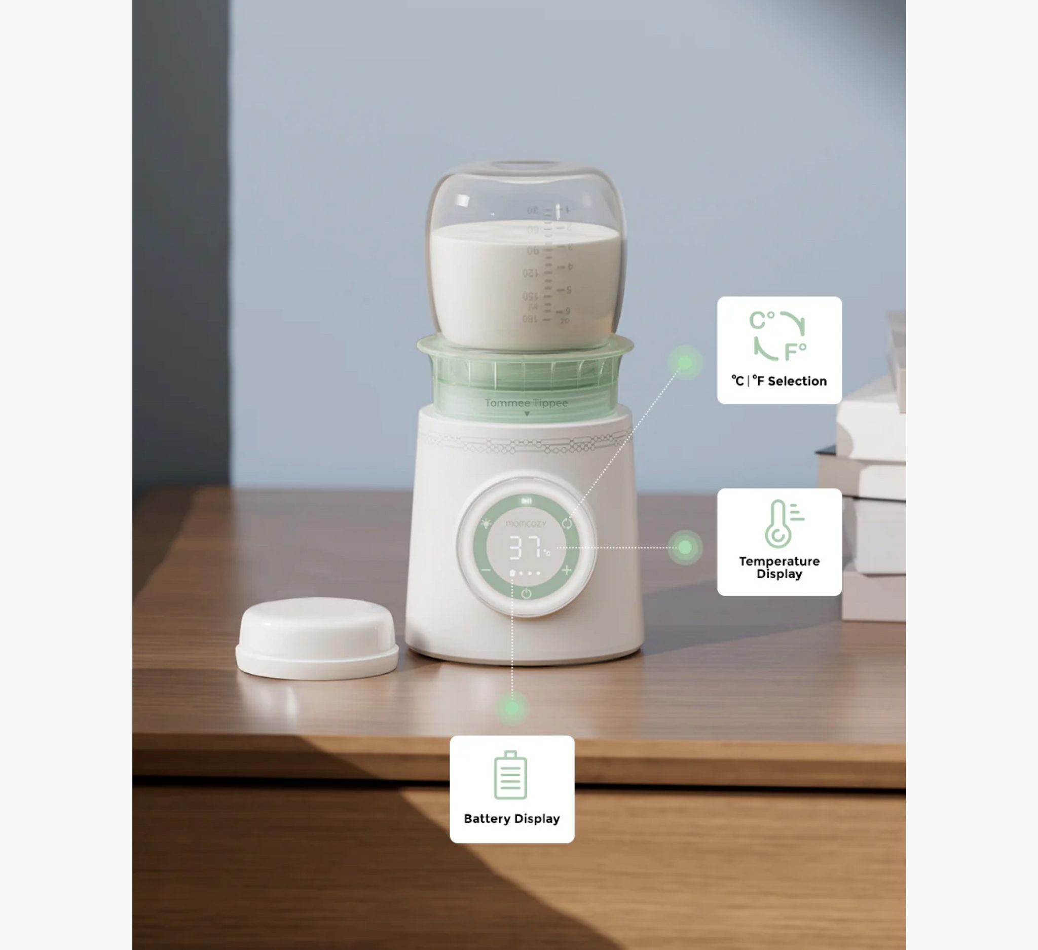 Ngrohës shishesh portativ pa tel Momcozy për udhëtim -MW03 