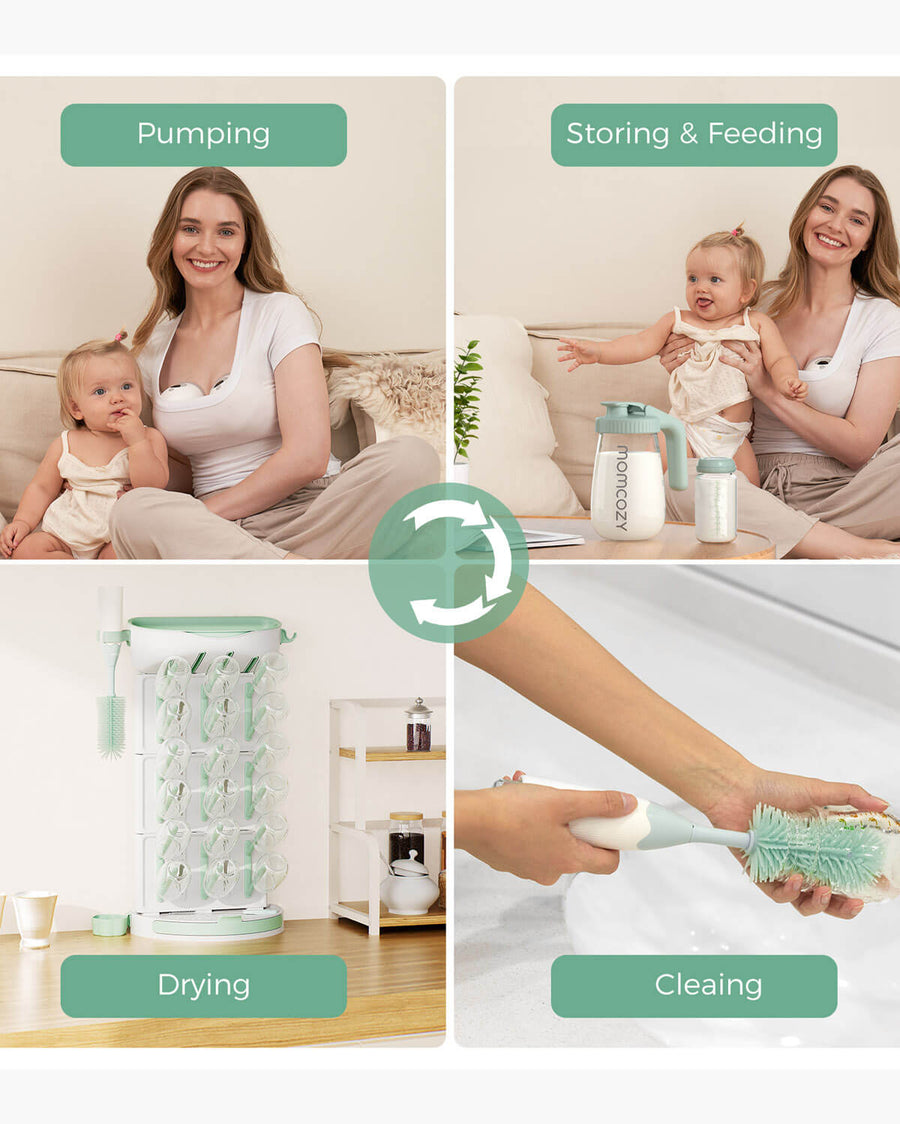 Momcozy DIY Larger Bottle Drying Rack Capable for 18 Bottles