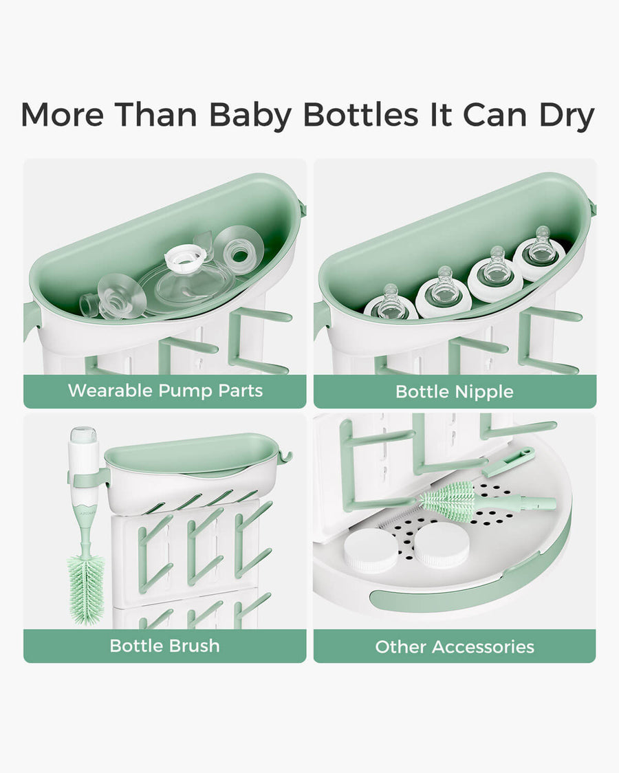 Momcozy DIY Larger Bottle Drying Rack Capable for 18 Bottles