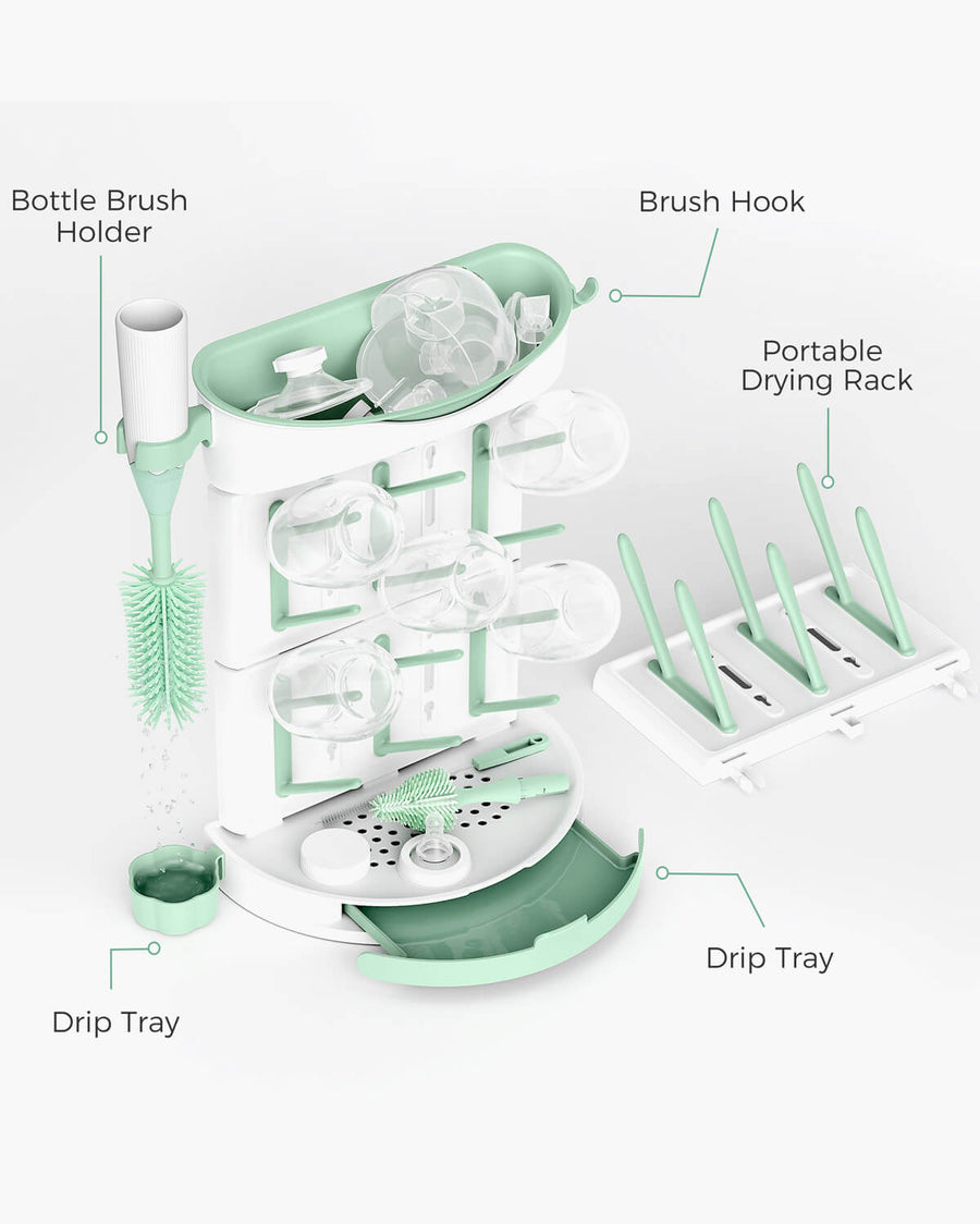 Momcozy DIY Larger Bottle Drying Rack Capable for 18 Bottles