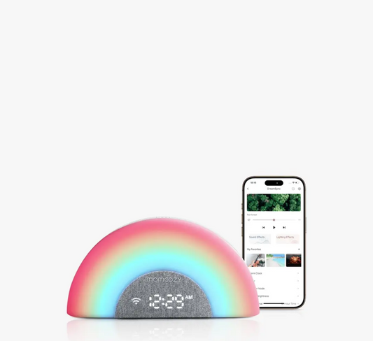 Momcozy DreamSync Tech™ Smart Baby Sound Machine - Rainbow Light & App Control