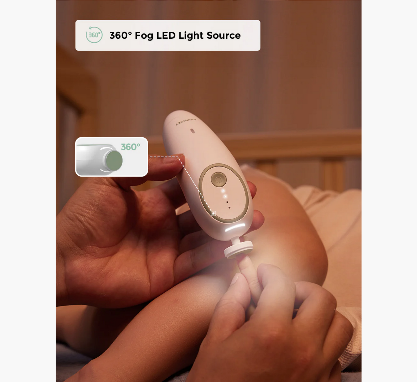 Set limesh elektrike për thonj për foshnje Momcozy - Zhurmë e ulët 