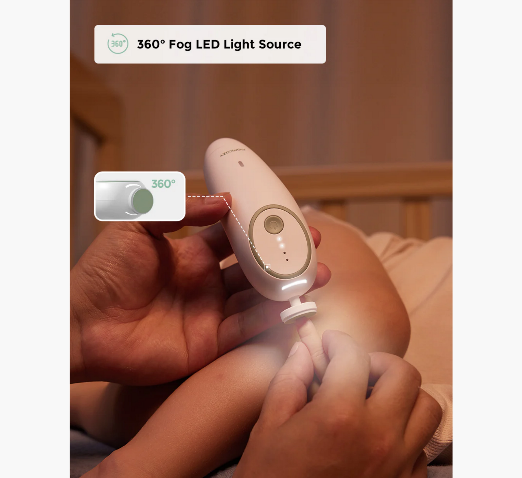 Set limesh elektrike për thonj për foshnje Momcozy - Zhurmë e ulët 