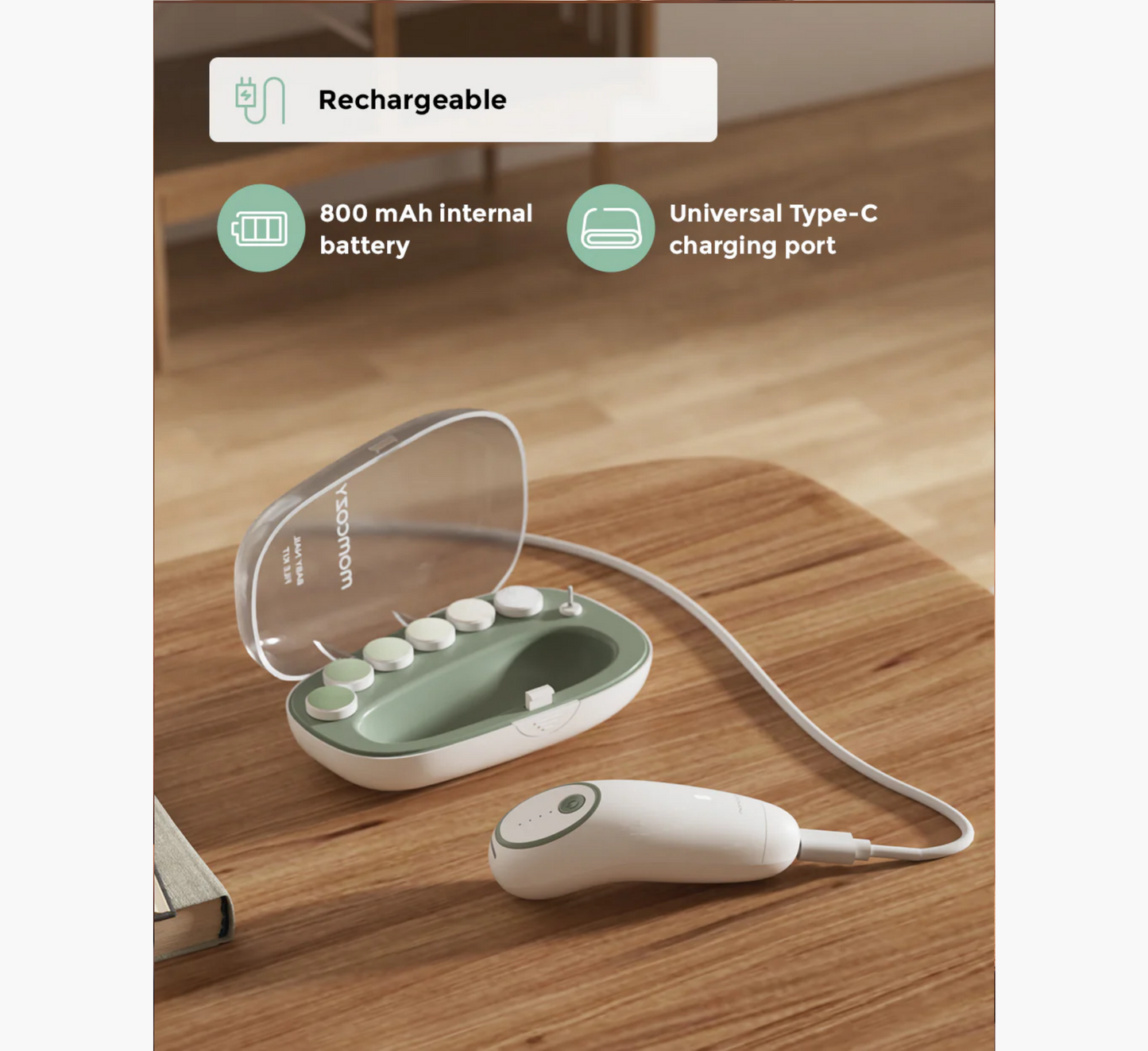 Set limesh elektrike për thonj për foshnje Momcozy - Zhurmë e ulët 