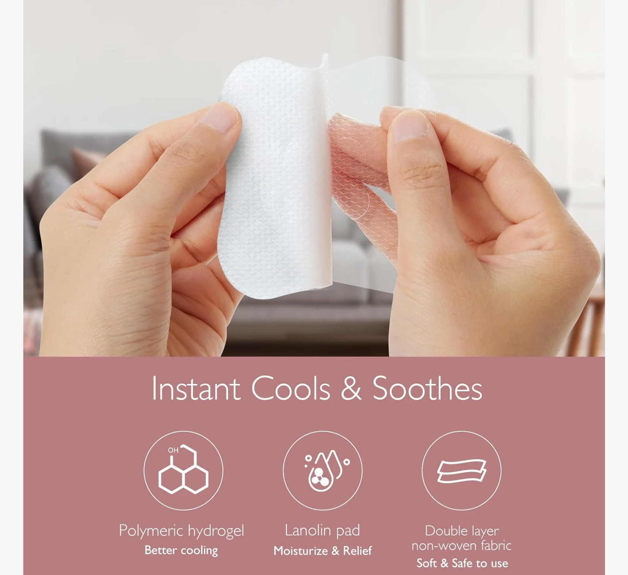 Momcozy Hydrogel Breast Pads (Soothing Gel Pads) *6pcs