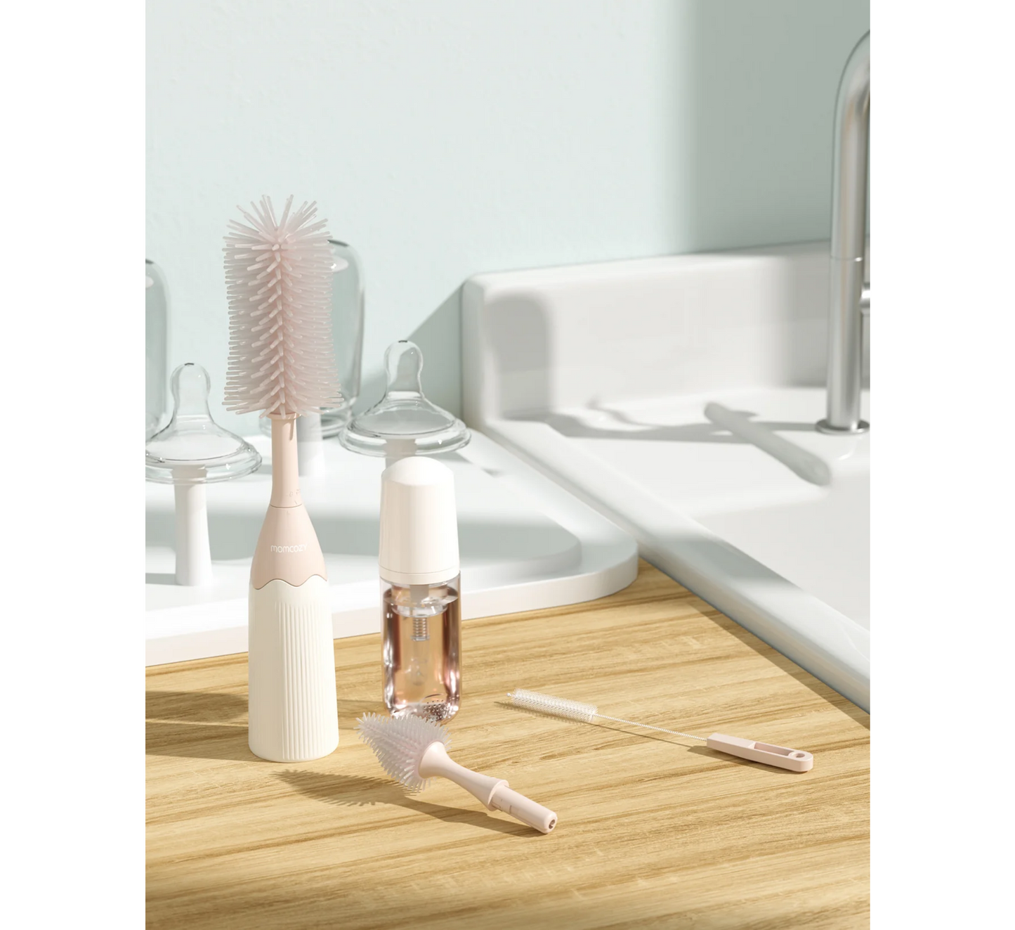 Set furçash për shishe Momcozy Innovative Press Foaming+ 