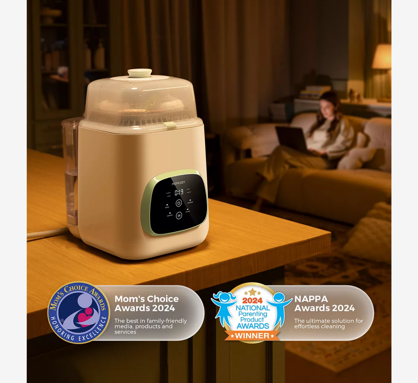 Larëse dhe Sterilizuese Shishesh për Foshnje Momcozy KleanPal Pro