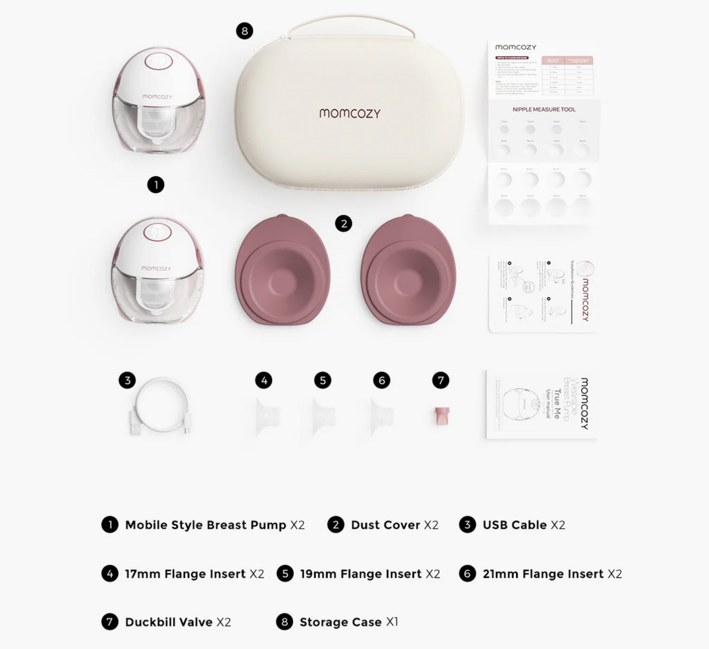 Pompë gjiri e dyfishtë Momcozy M6 pa duar