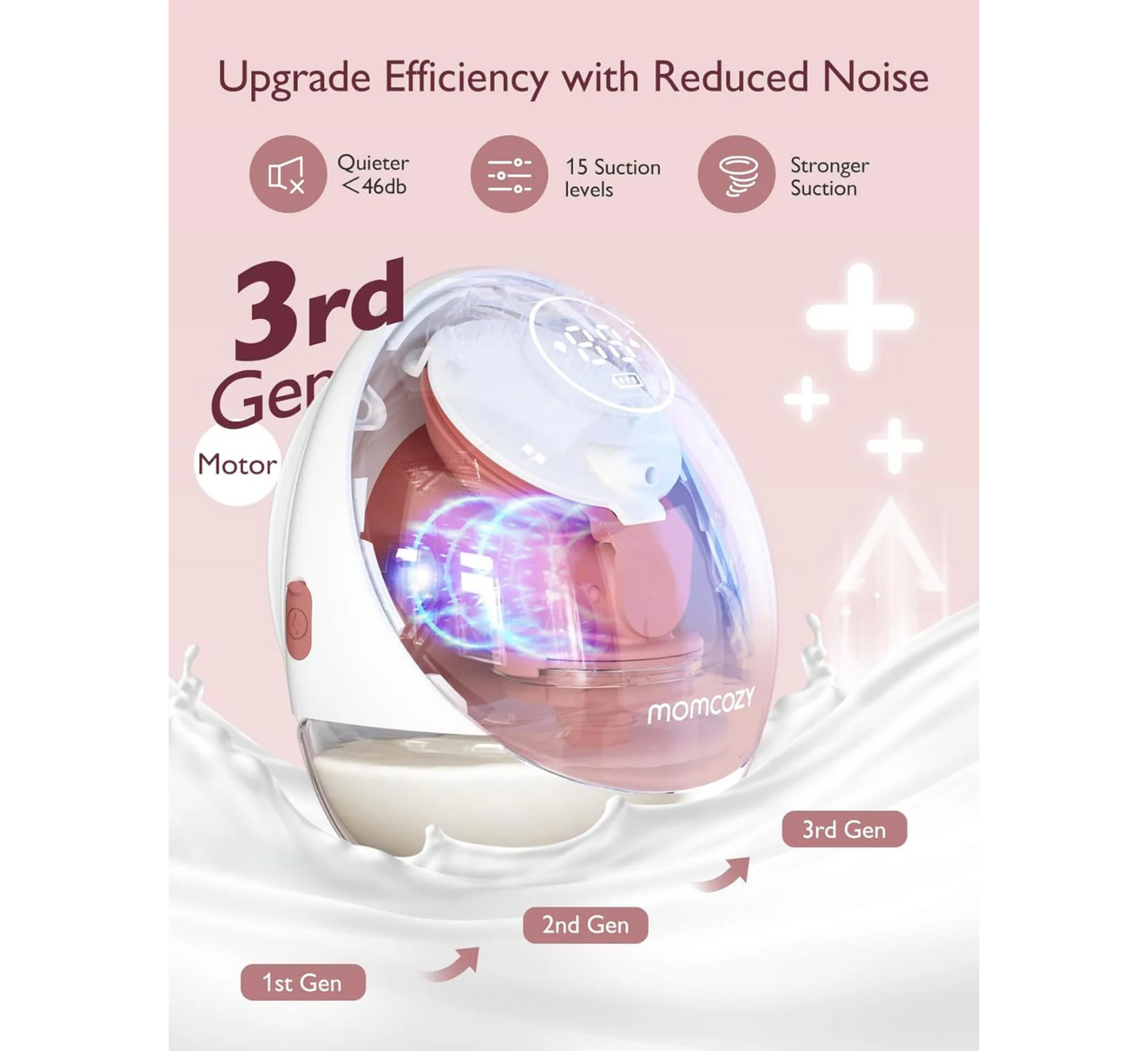 Pompë gjiri e dyfishtë pa duar Momcozy Mobile Flow™ | M9