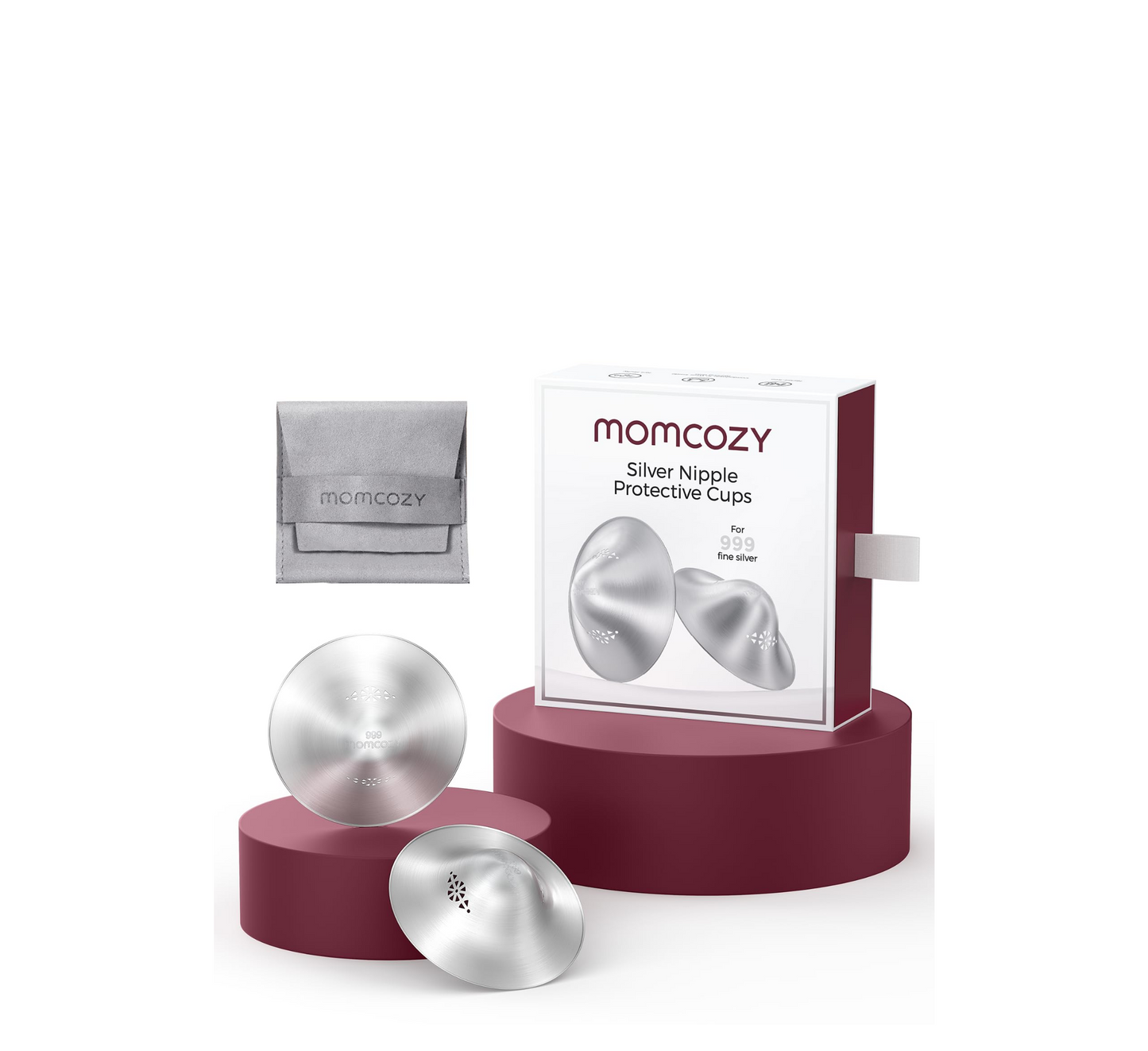 Mbrojtëse thithkash Momcozy Original prej argjendi 999