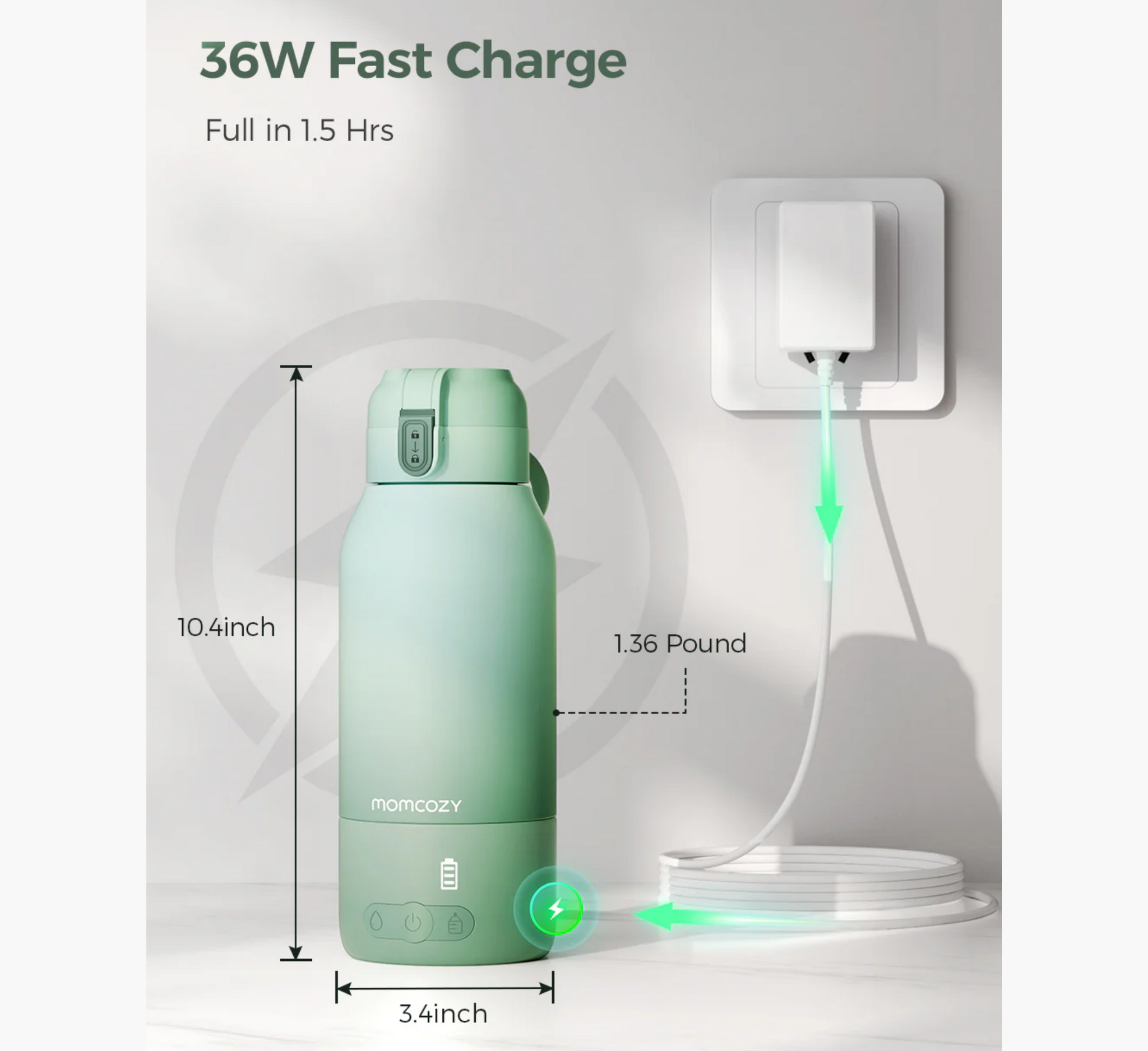 Ngrohës Uji dhe Qumështi Gjiri Momcozy Portativ për Udhëtim