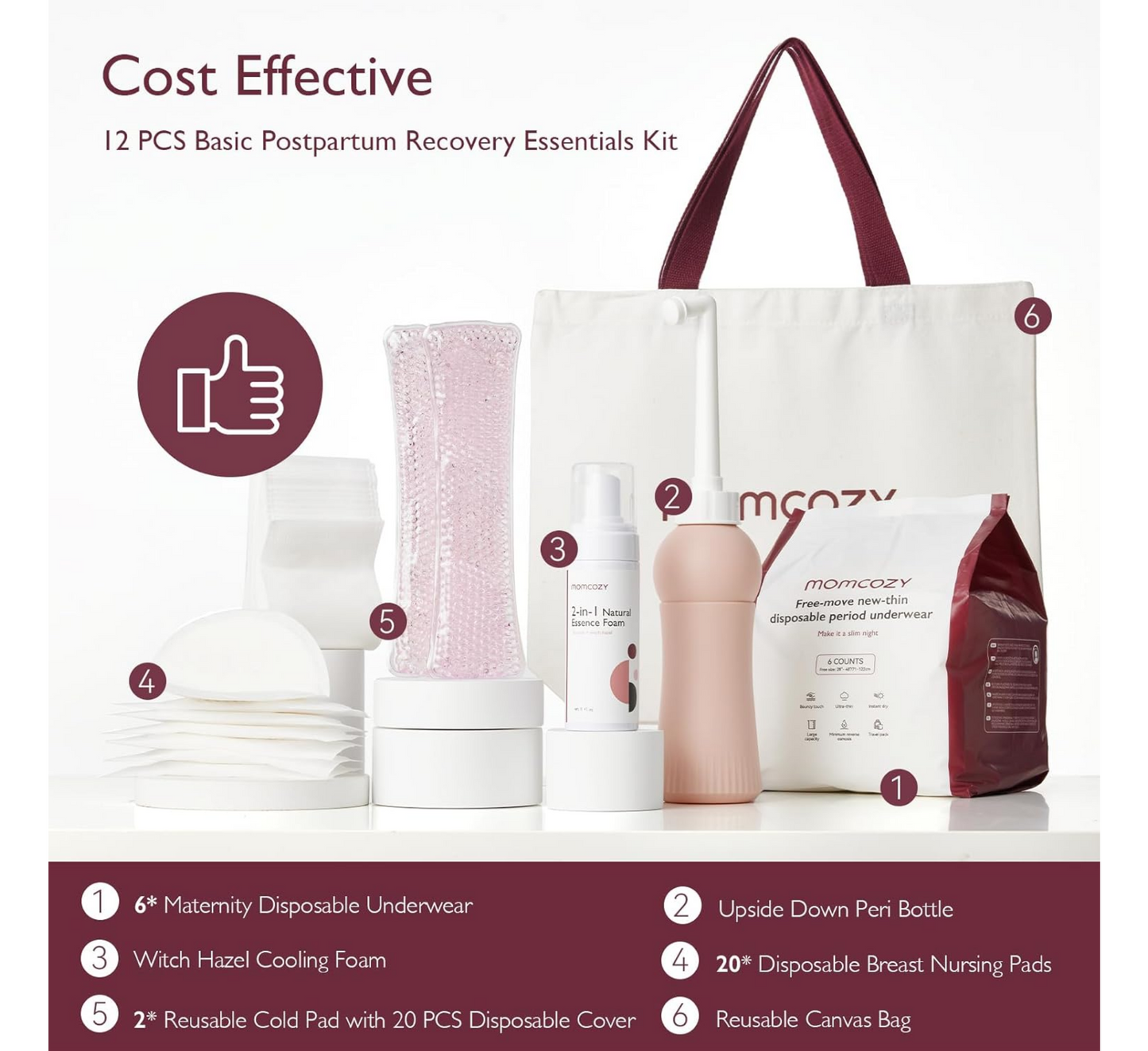 Momcozy Kit Bazë i Rimëkëmbjes Pas Lindjes