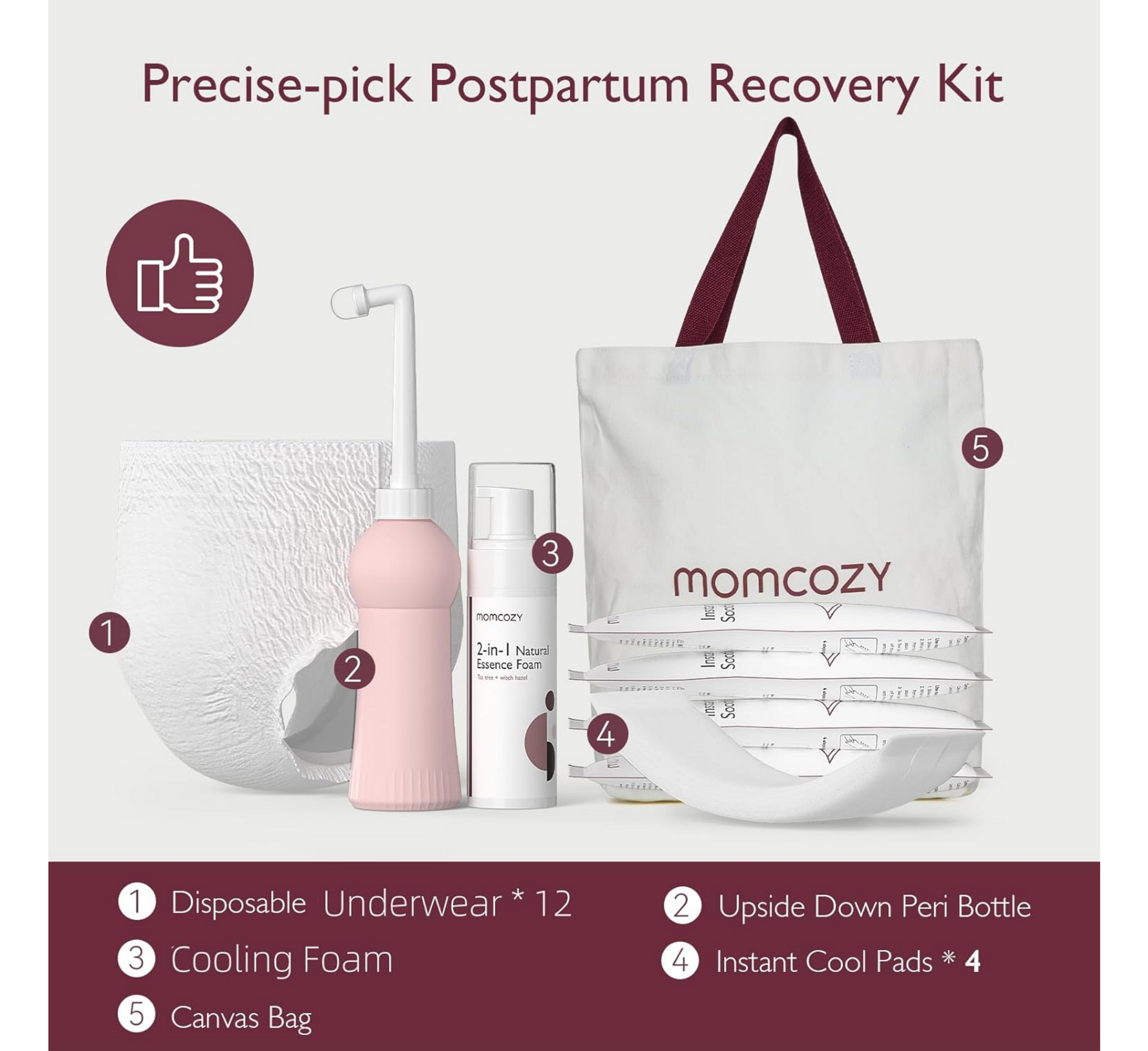 Seti thelbësor i rimëkëmbjes pas lindjes Momcozy