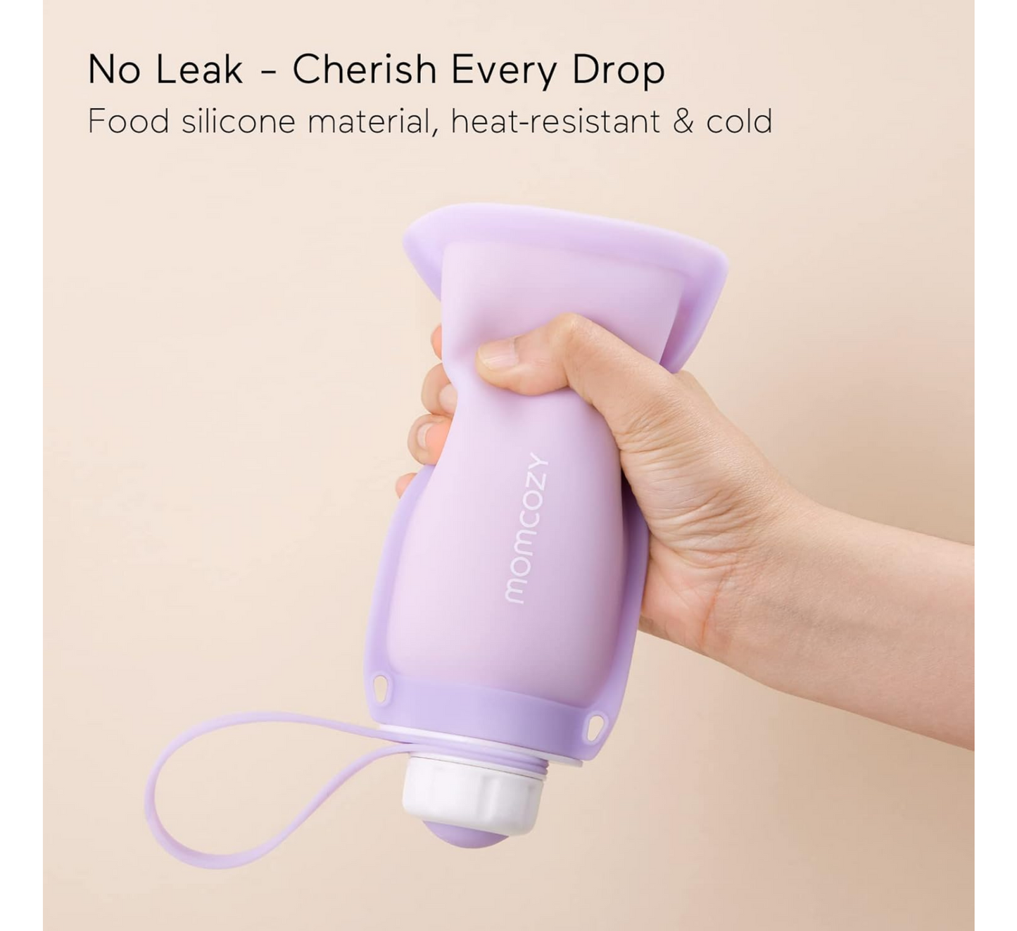 Momcozy Reusable Silicone Breastmilk Bags for Breastfeeding *2pcs