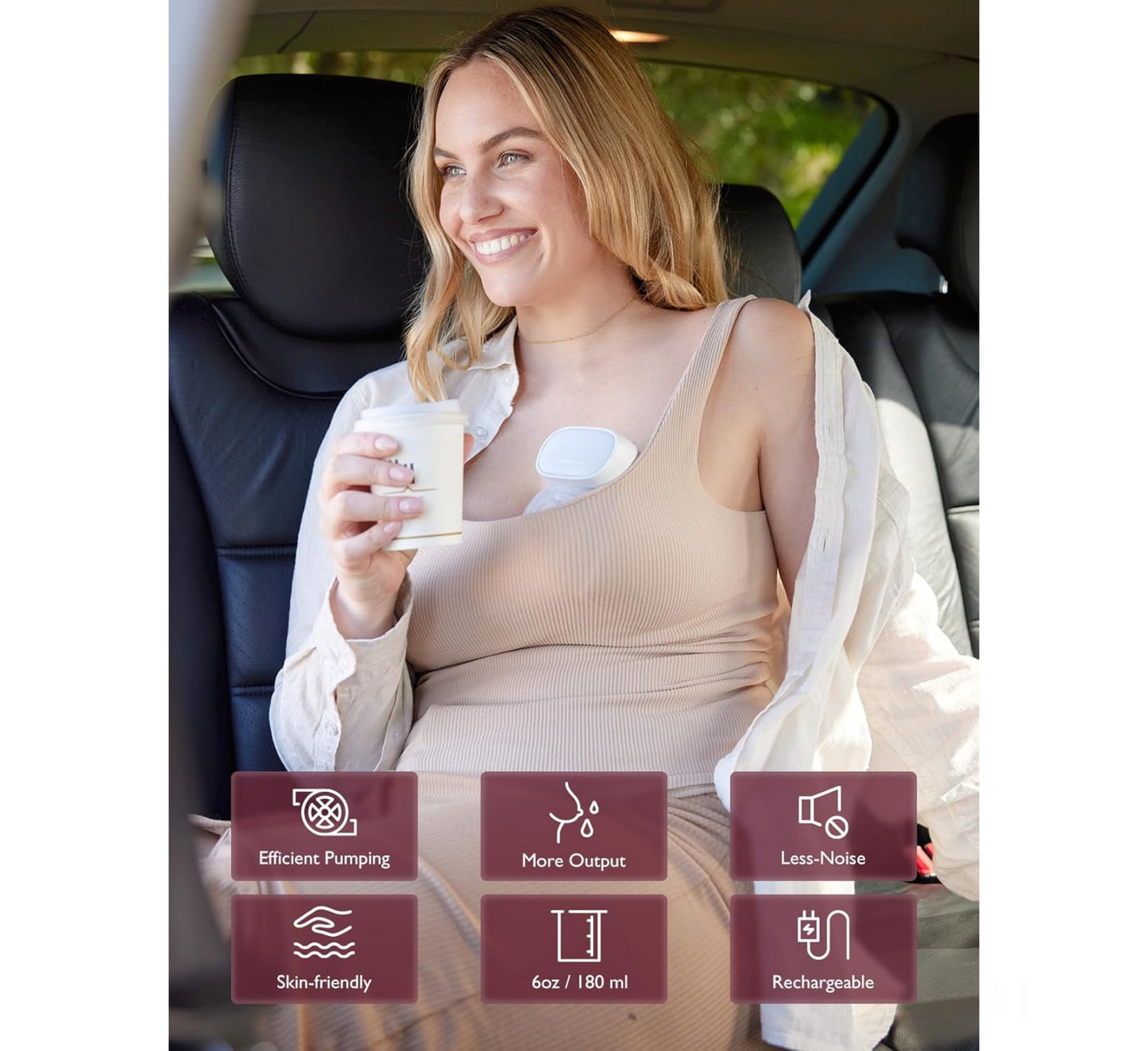 Pompë gjiri e dyfishtë Momcozy S9 Pro e veshshme 