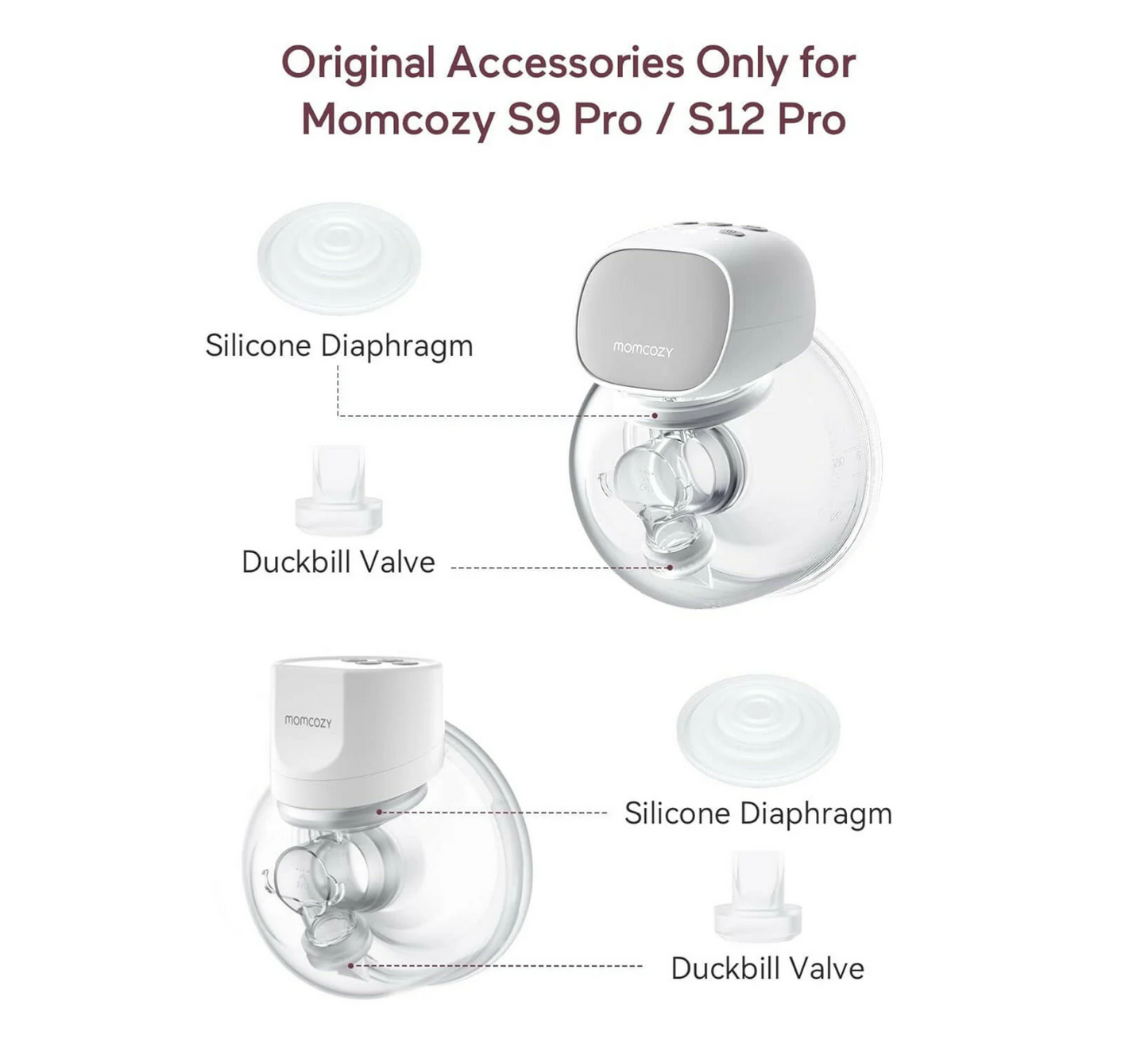Diafragmë + Valvul Silikoni Momcozy për S9 Pro/S12 Pro