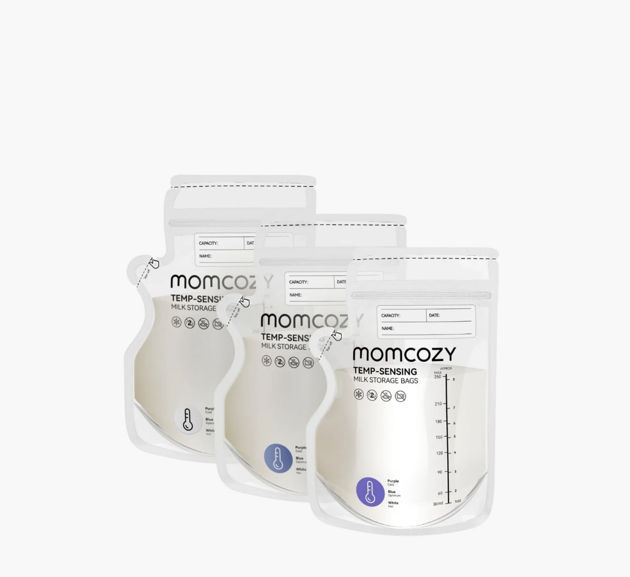 Qese për Ruajtjen e Qumështit të Gjirit Momcozy Spout *60 copë