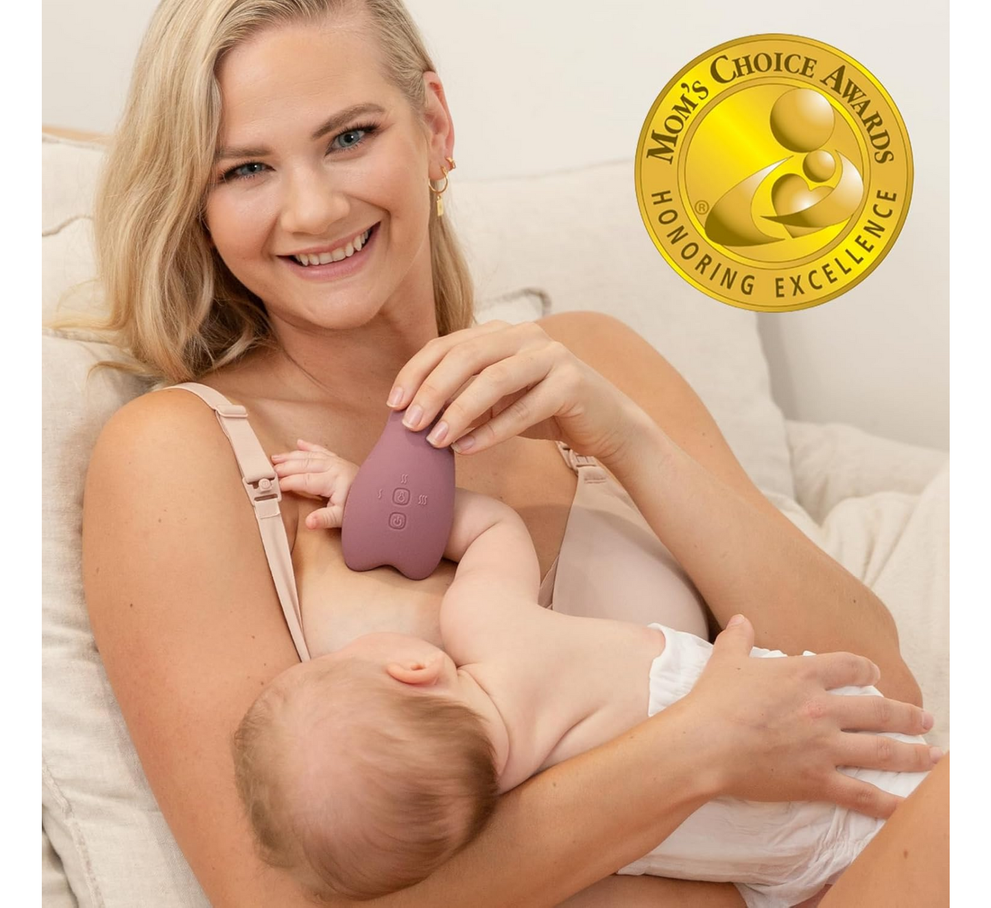 Masazhues ngrohës dhe vibrues për laktacion Momcozy