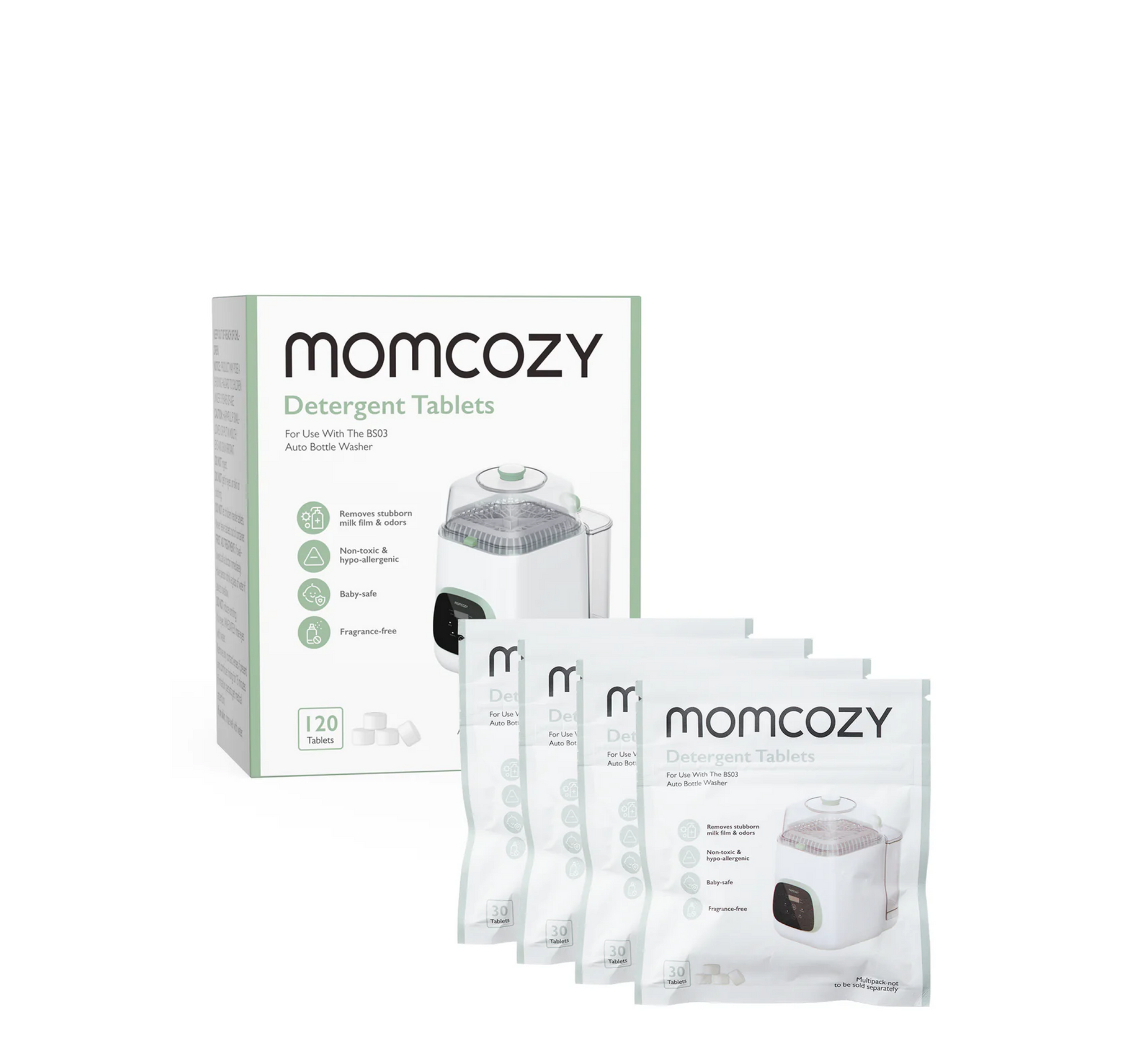 Momcozy Washing Block for KleanPal Pro Bottle Washer *120 Tablets