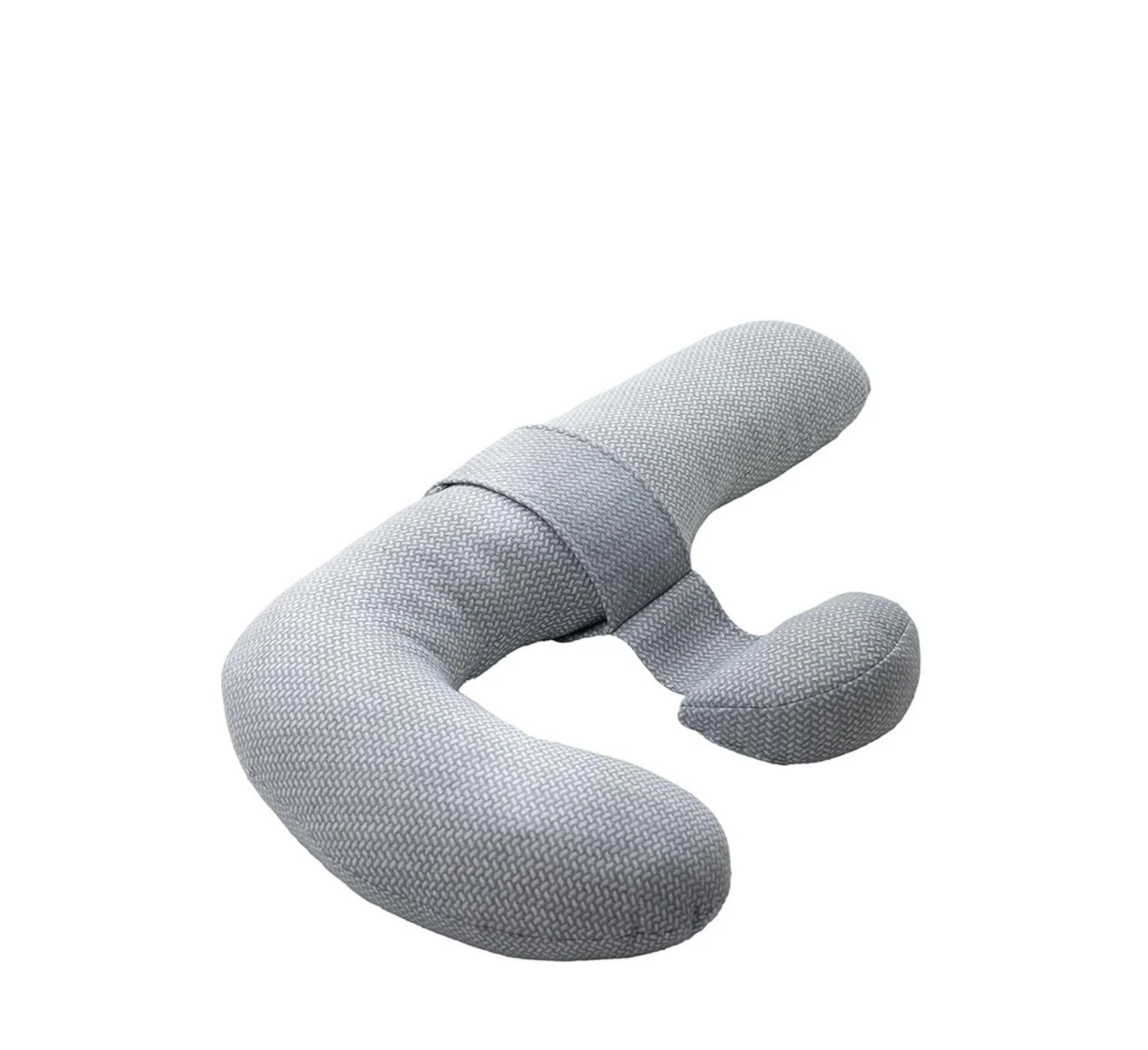 Jastëk i rehatshëm për shtatzëni në formë F-je Momcozy me pykë të rregullueshme