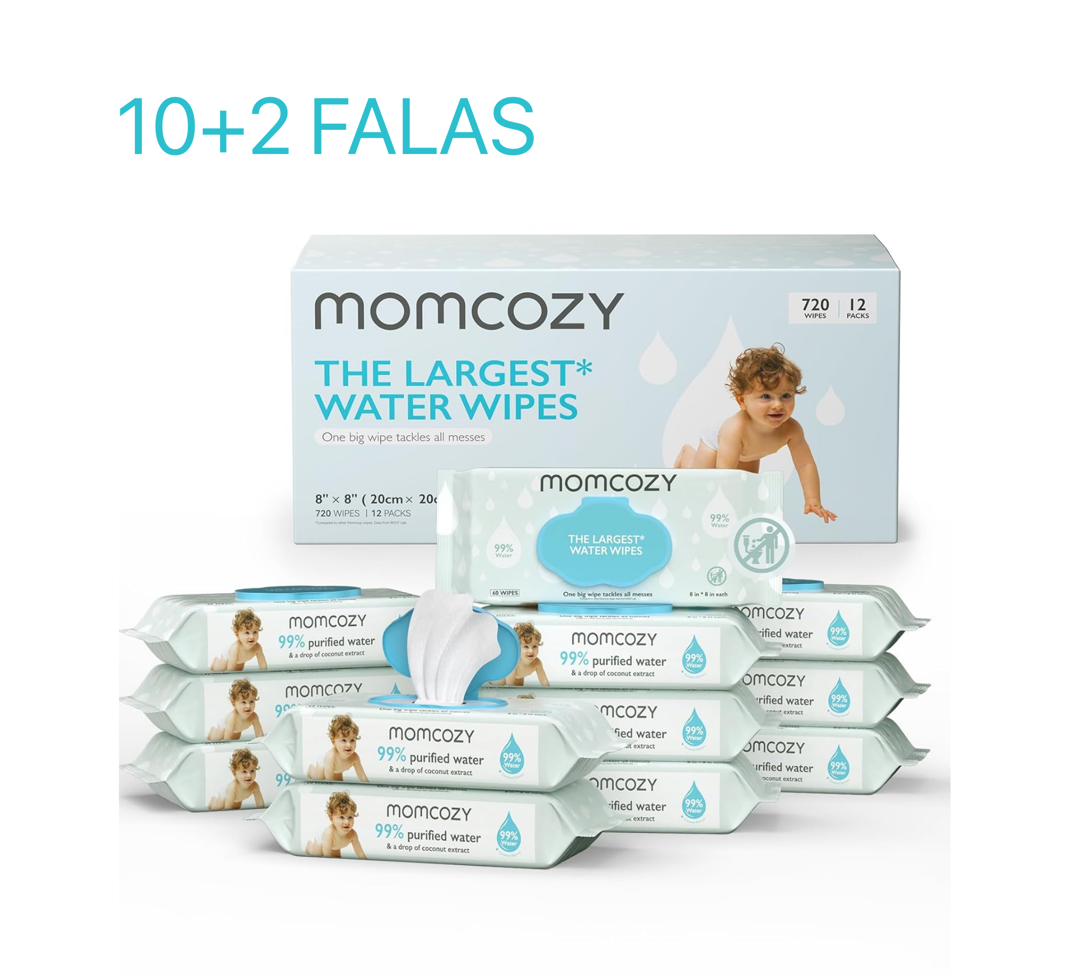 Momcozy Water Wipes- Extra Large Size Design