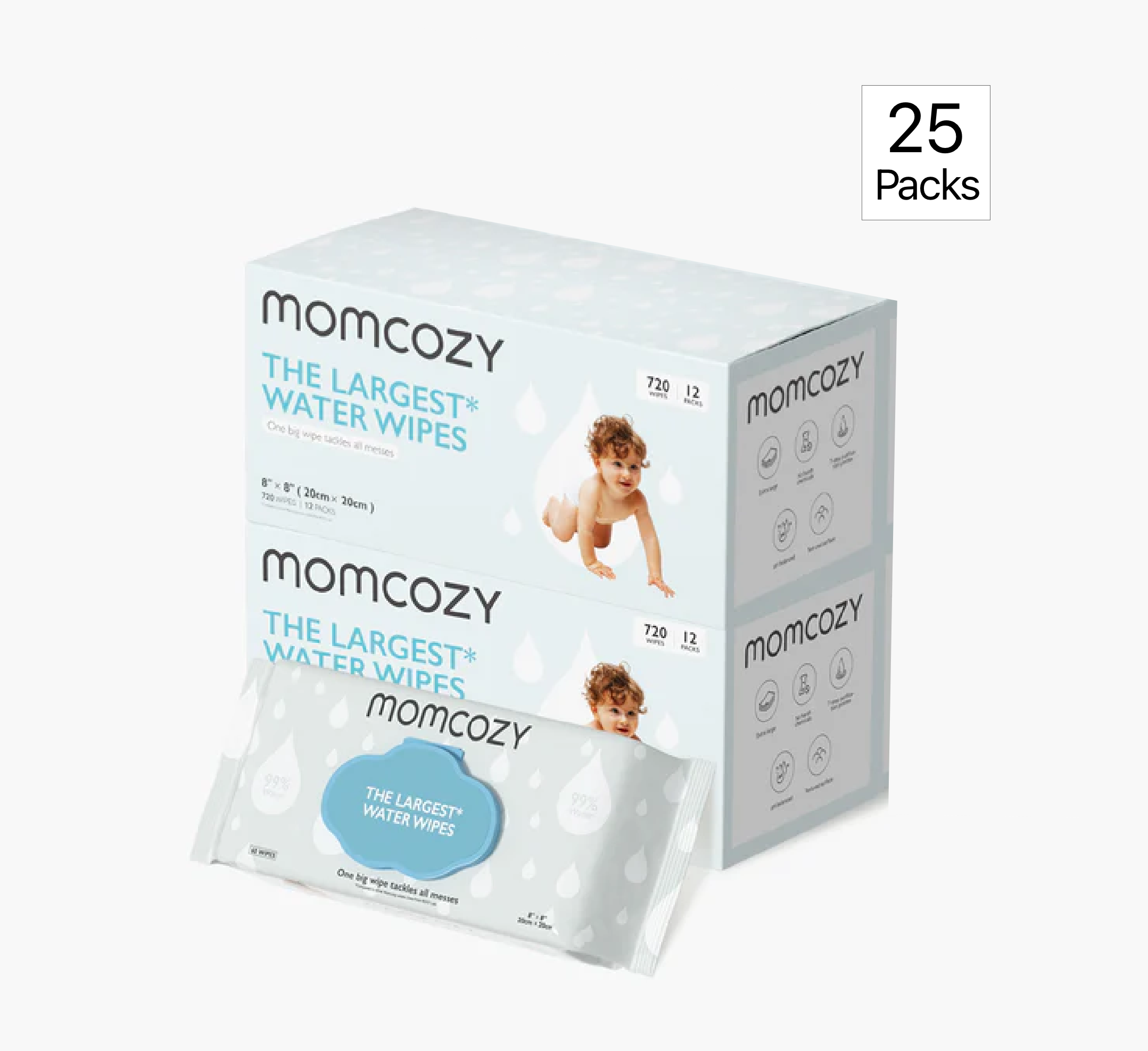 Momcozy Water Wipes- Extra Large Size Design