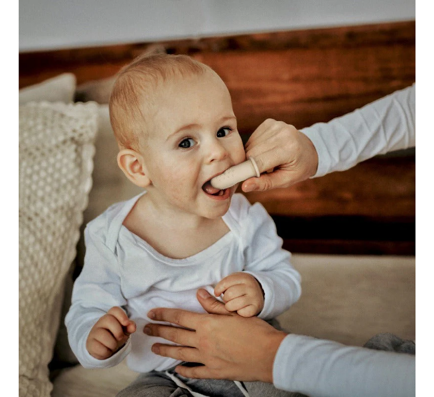 Furçë dhëmbësh Moonkie për fëmijë me gisht 0+ muajsh