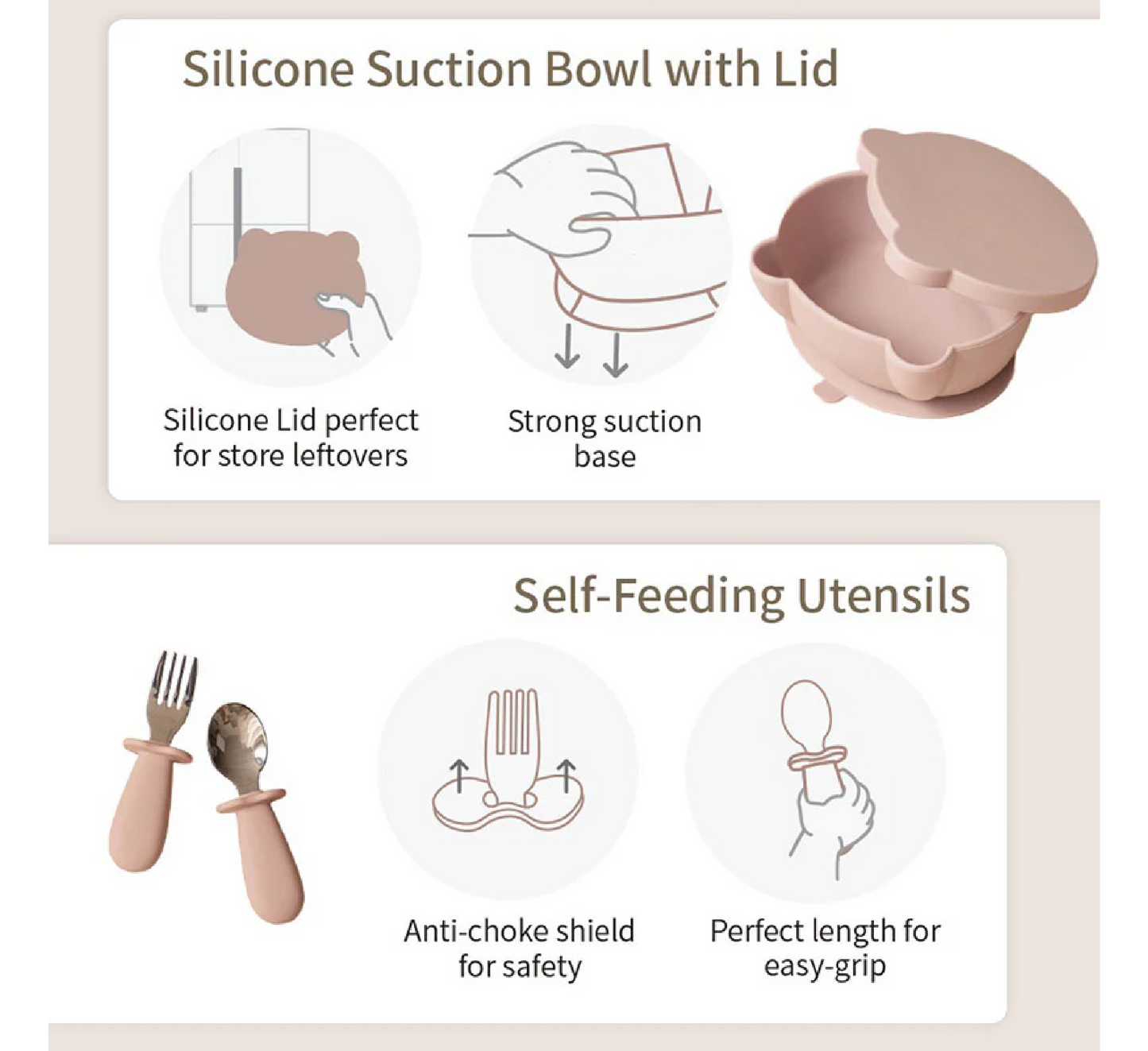 Moonkie Baby Suction Bowl Set 6 Months+