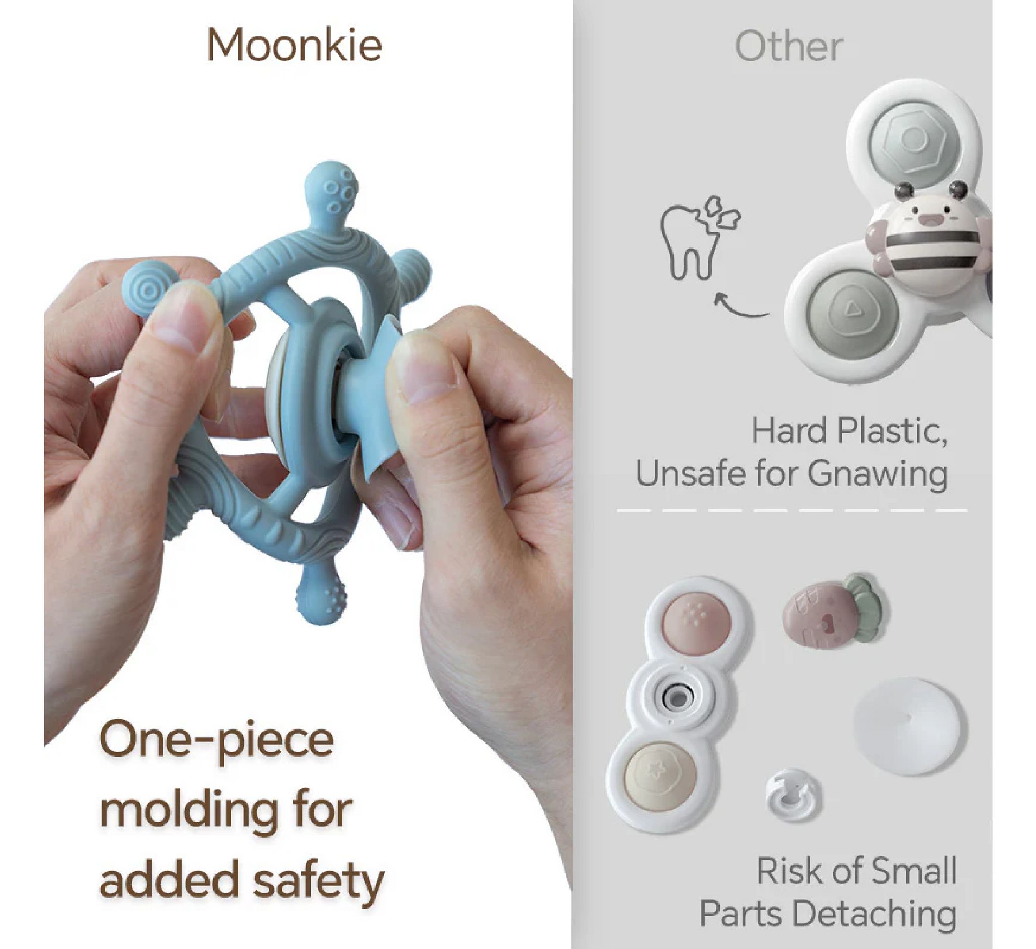 Lodër rrotulluese ndijore Moonkie për fëmijë 12 muaj+