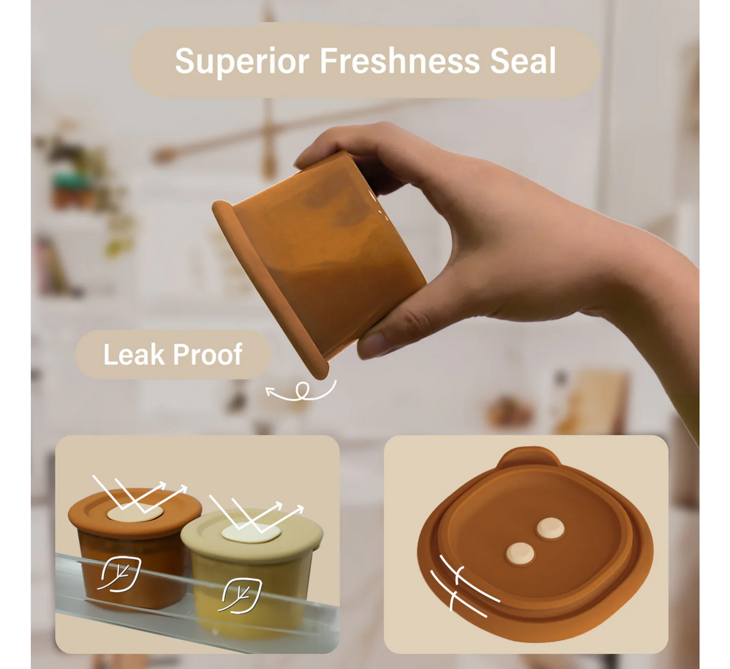 Moonkie Silicone Baby Food Containers