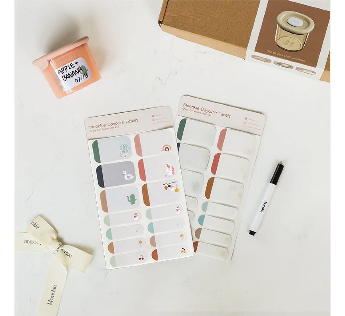 Moonkie Silicone Baby Food Containers