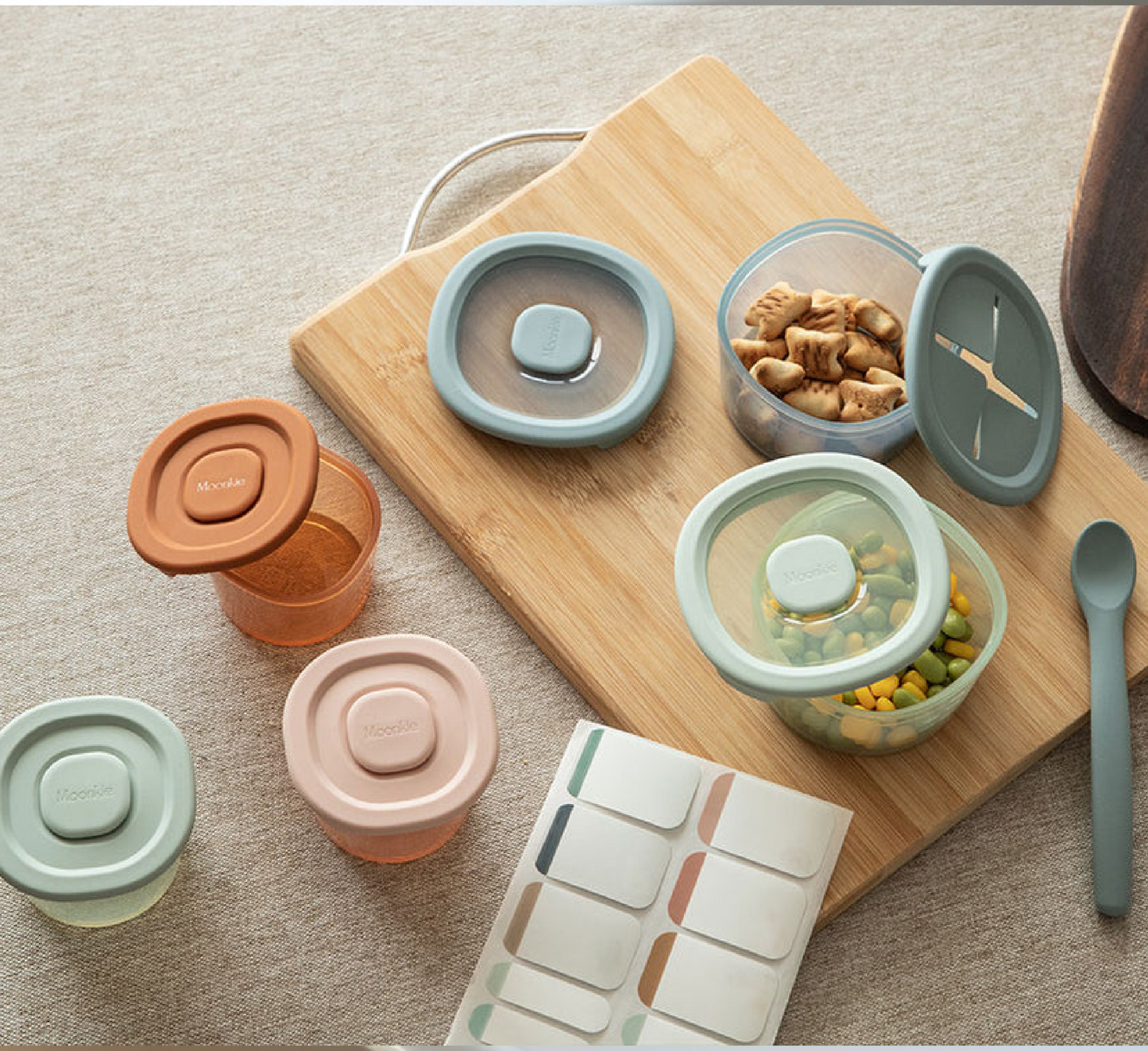 Moonkie Silicone Baby Food Containers