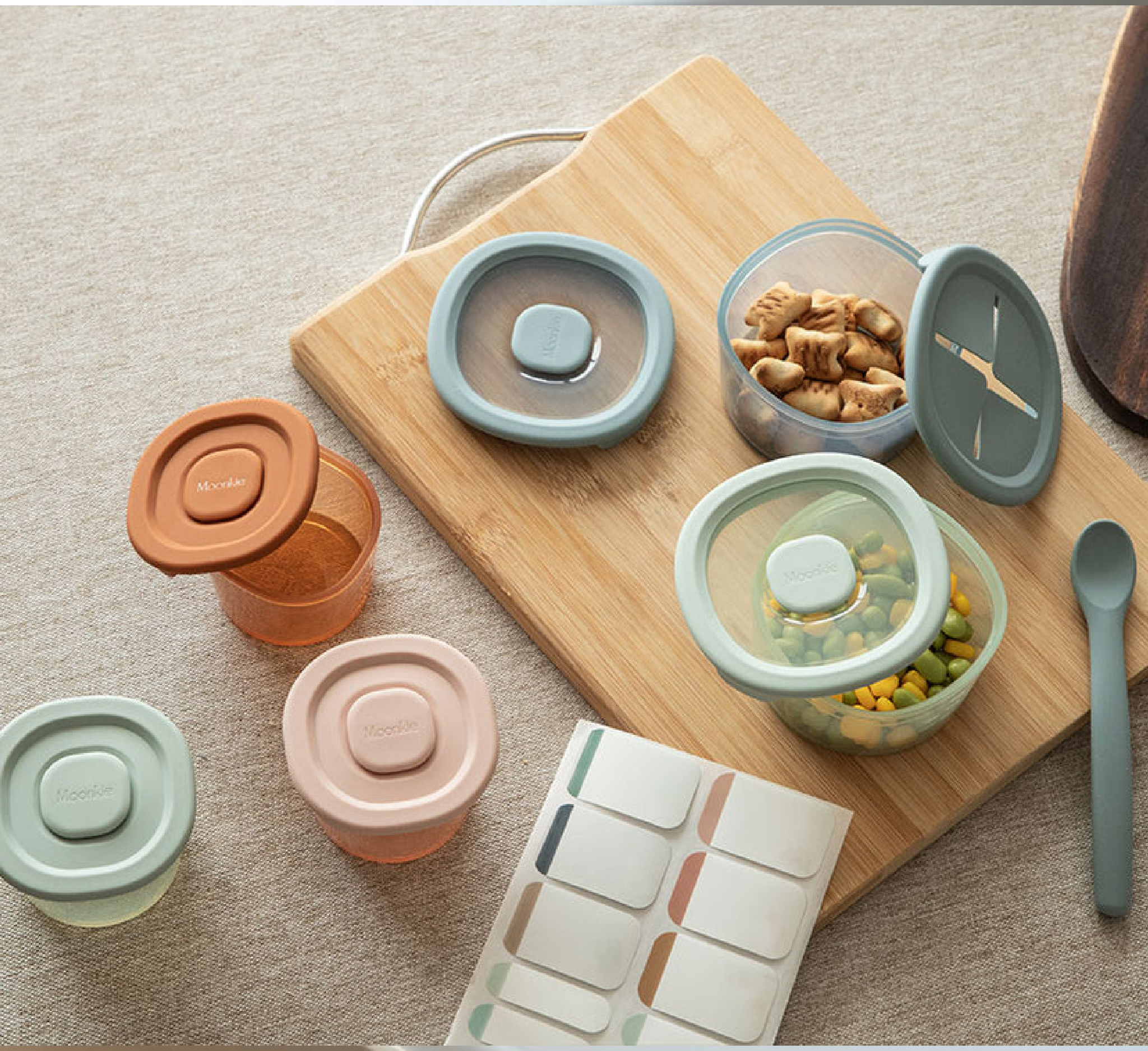 Moonkie Silicone Baby Food Containers