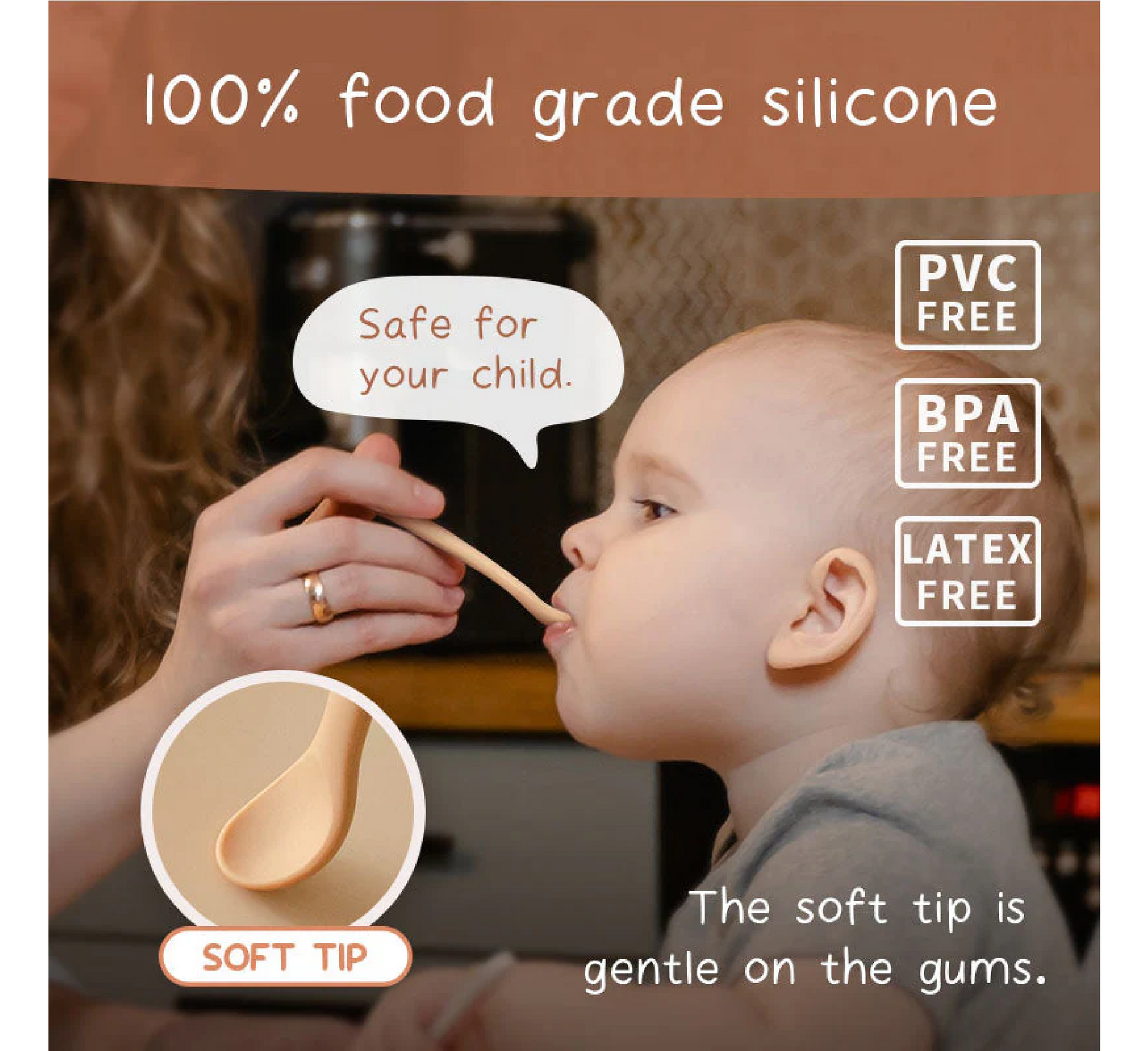 Moonkie Silicone Feeding Spoons 4 Months+