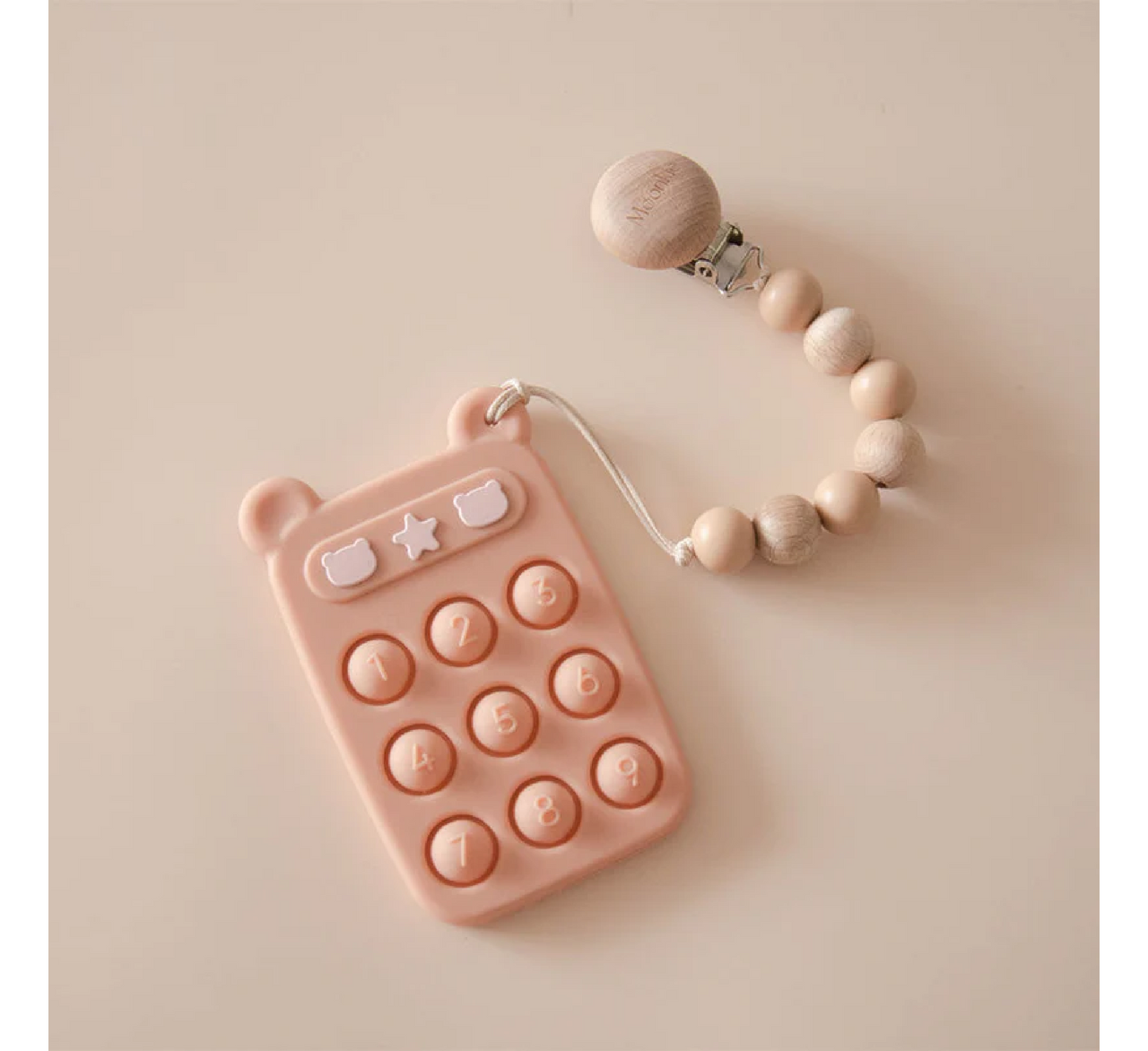 Lodër Telefoni Moonkie me Shtypje Silikoni, 3 Muaj+